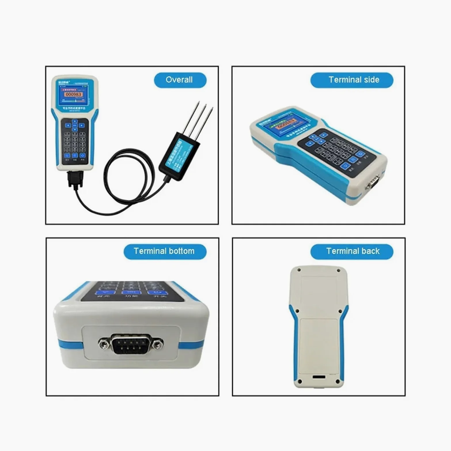 Detector de parámetros del suelo intelinte, portátil, multiparámetro, 7 en 1, sensor de pH, CE, NPK y temperatura.(EC)