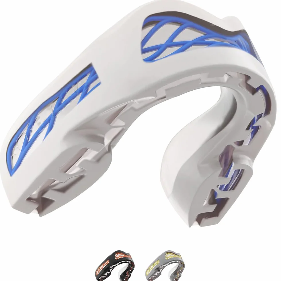 SAFEJAWZ Protector bucal para deportes de contacto adultos y niños Blanco