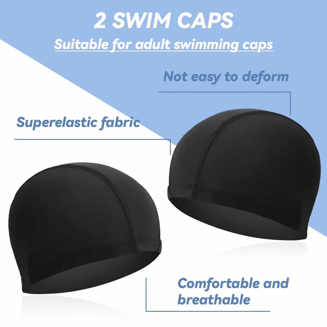 Gorro de natación suave unisex para pelo largo hombres piscina flexible ligero