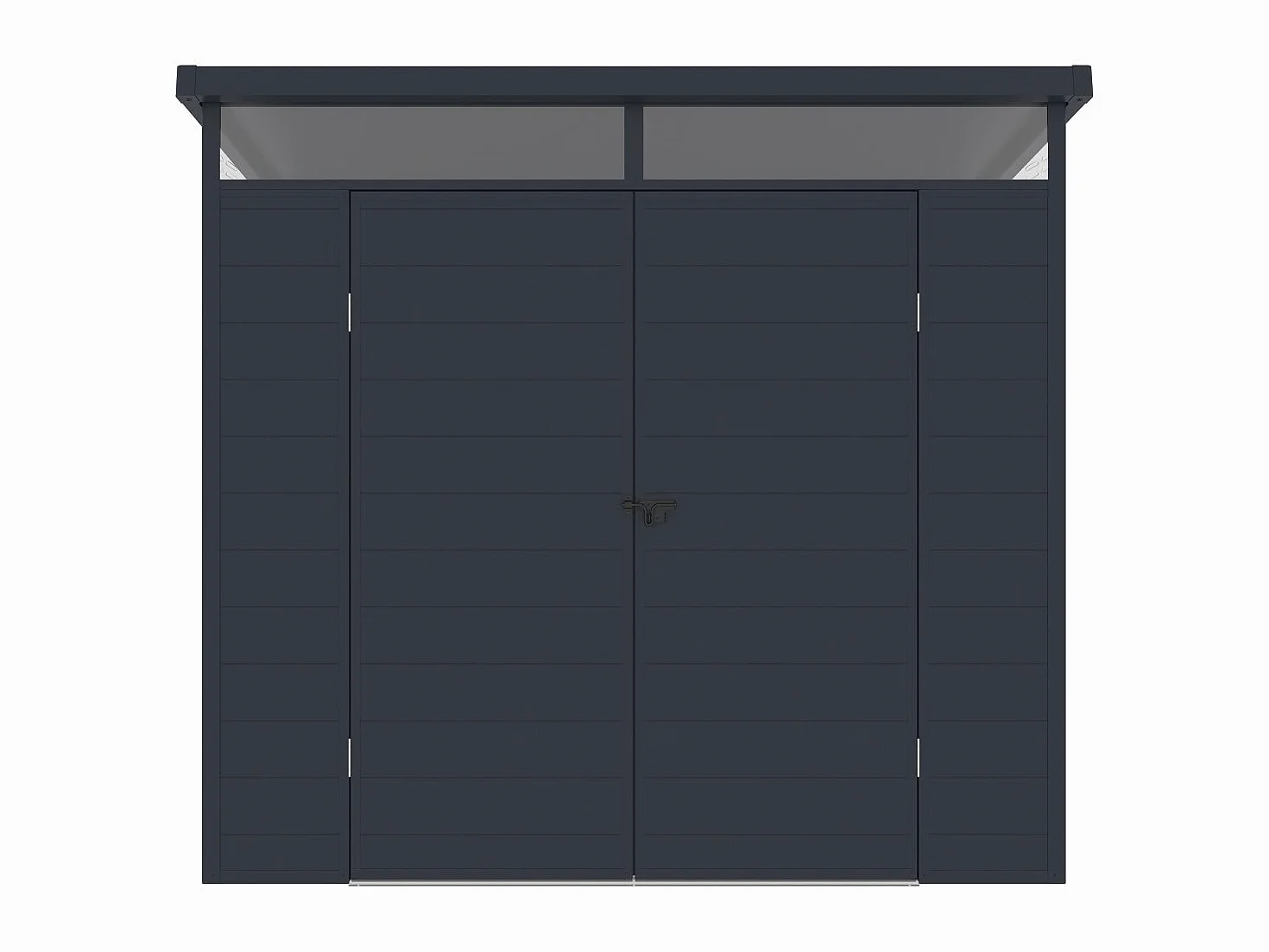 Venta-Unica - Caseta de jardÌn de Resina Gris Antracita 4 m≤ con Suelo - MINARO