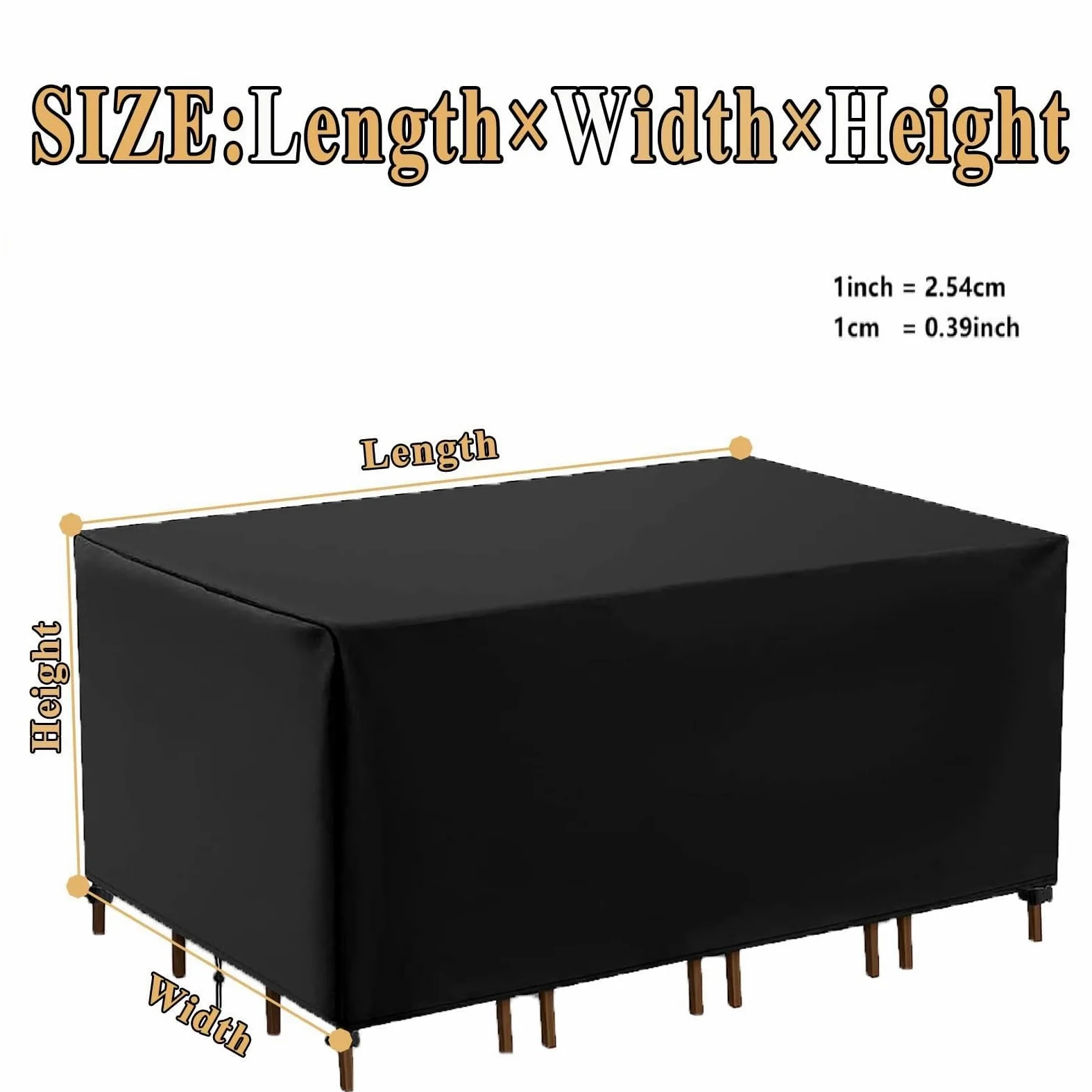 Funda Muebles Jardin 405x335x90cm/LxWxH 420D Oxford Cubierta Impermeable,Funda Para Exterior Tela Impermeable Funda Silla Jardin Exterior Impermeable Para Mesas Sillas Sofás Mobiliario Exterior