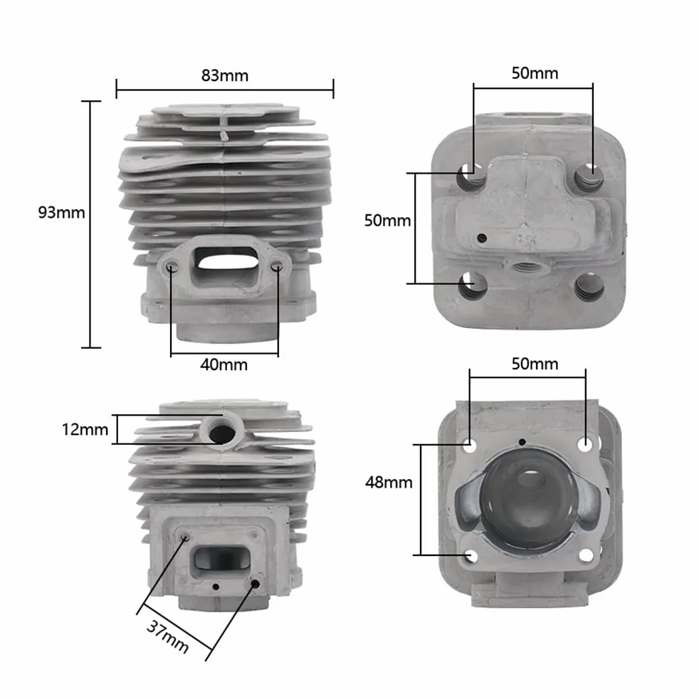 Pistón de Cilindro CMCP de 44mm Apto for cortacésped 44-5, Cortador de Cepillo, Piezas de Motor de Gasolina, Juego de Juntas de Anillo de pistón cilíndrico