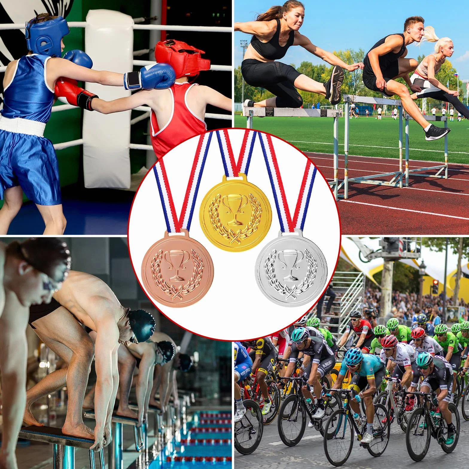 Medallas de Metal 5 cm Oro Plata Bronce para Premios Deportivos