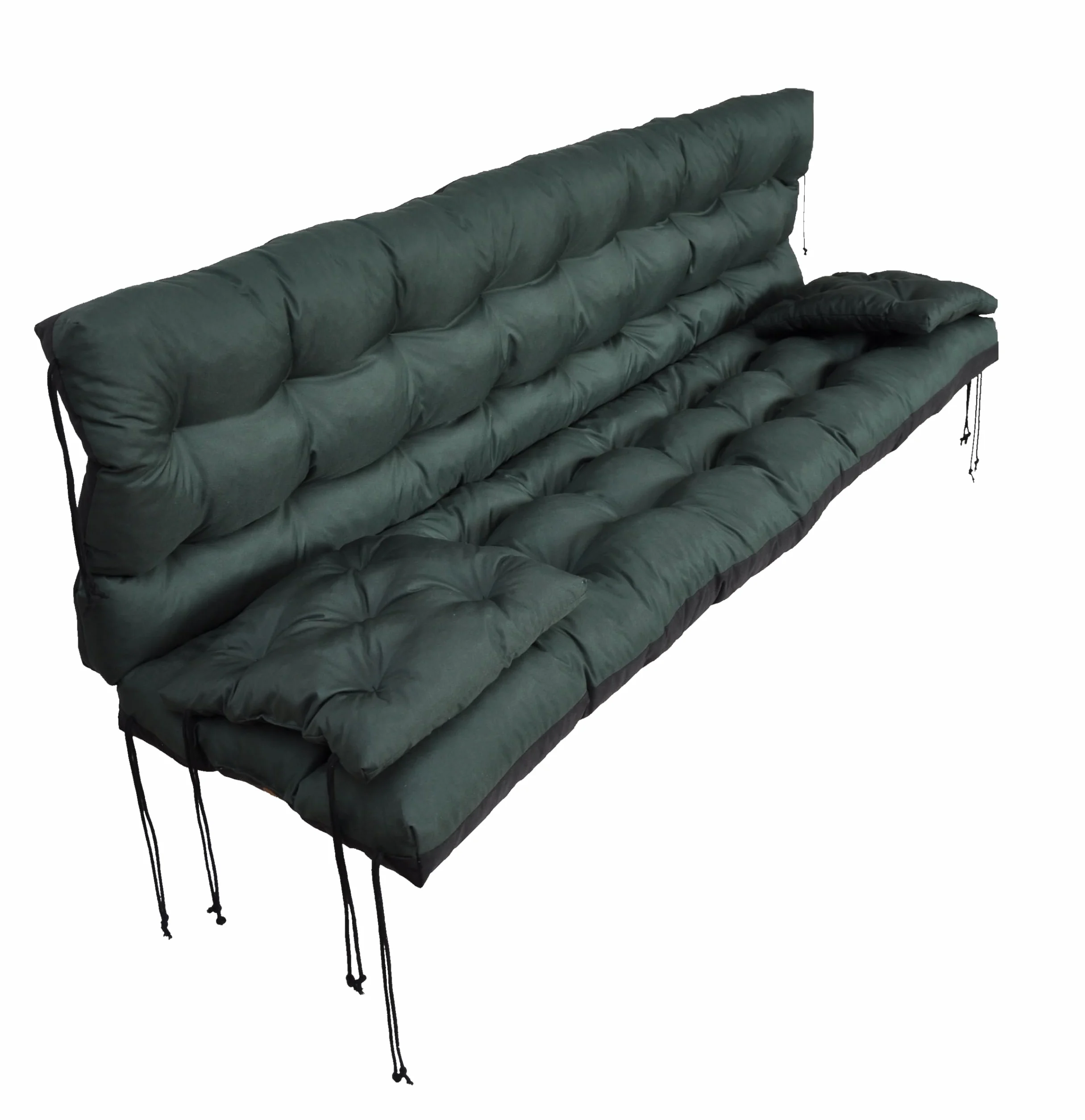 Cojín impermeable para columpio de jardín, 180 cm, cojín mecedora, cojín para columpio de jardín, cojín de banco (verde)