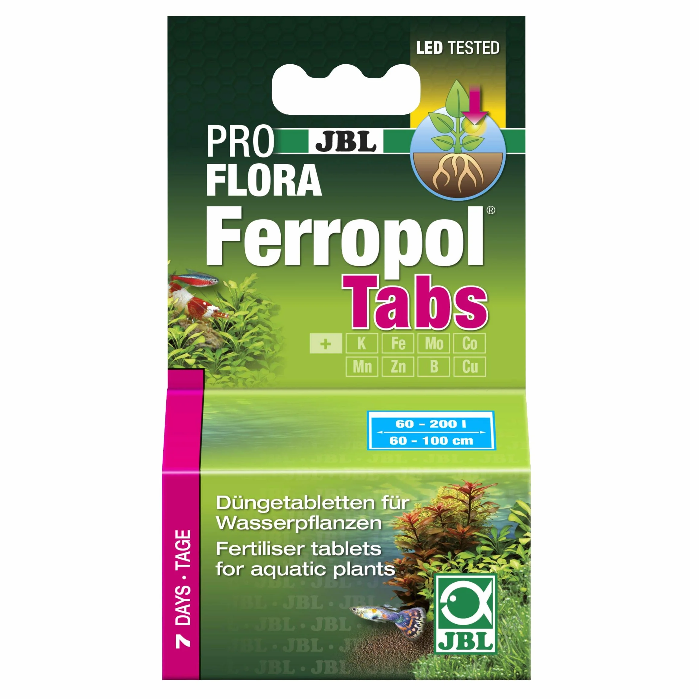 JBL Fertilizante FerropolTabs 2020000 para acuarios de Agua Dulce, 30 Pastillas