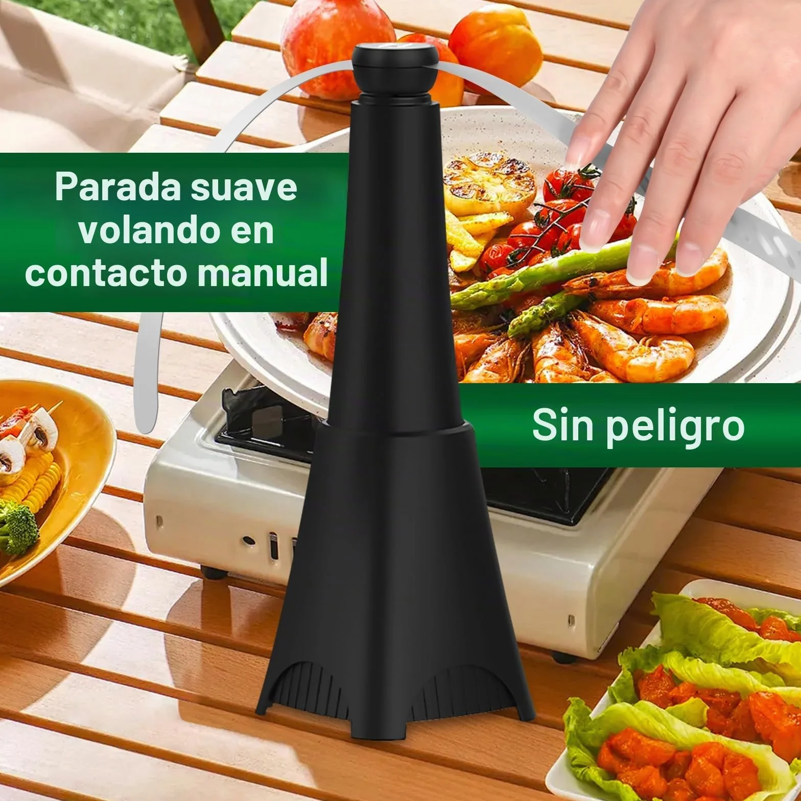 Ventilador Repelente de Moscas, Repelente de Insectos de Picnic, Ventiladores para Moscas, Ventilador de Mosca para Terraza, Picnic, Barbacoa, Exterior e Interior(2 Pieza)