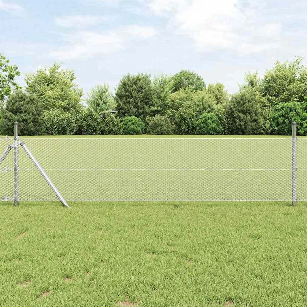 Cerca Hexagonal Plateado 0,5 x 100 m Acero galvanizado para gallineros y huertos,Protege Animales pequeños,Uso Exterior Seguro y versátil Tamaño de Malla 13 mm