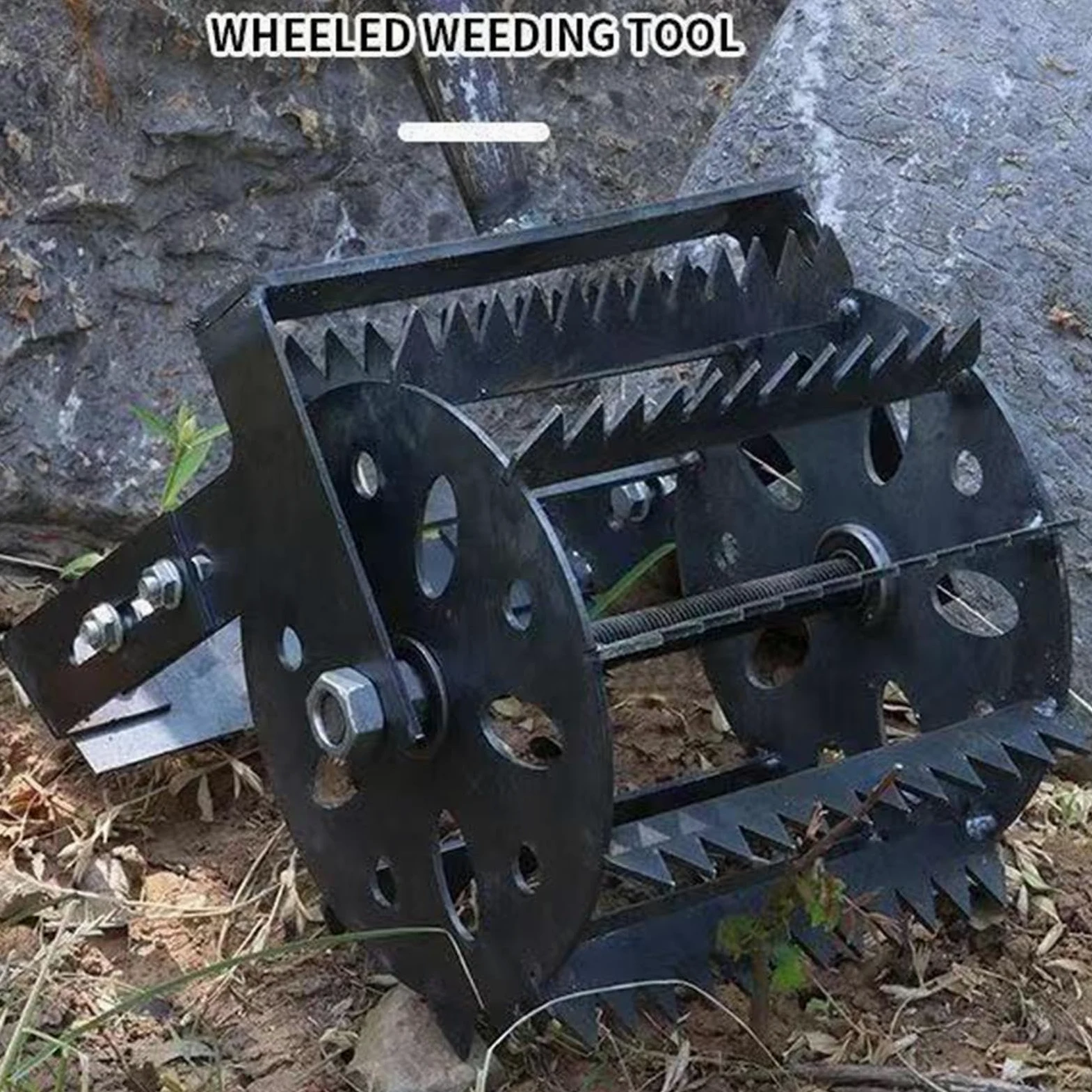 Desmalezadora Rotativa, Aireador de Césped, Cultivador Manual de Mano Resistente para Eliminar Malezas, Cultivador Manual de Empuje para Jardín, Patio