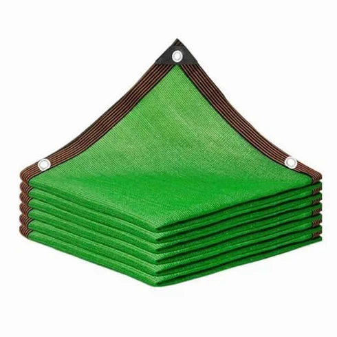 Malla de sombreo Verde para Invernadero con Ojales, Ligera y Transpirable, Parasol para jardín, pérgola, cochera, Piscina, terraza y balcón (1x1,0 m).