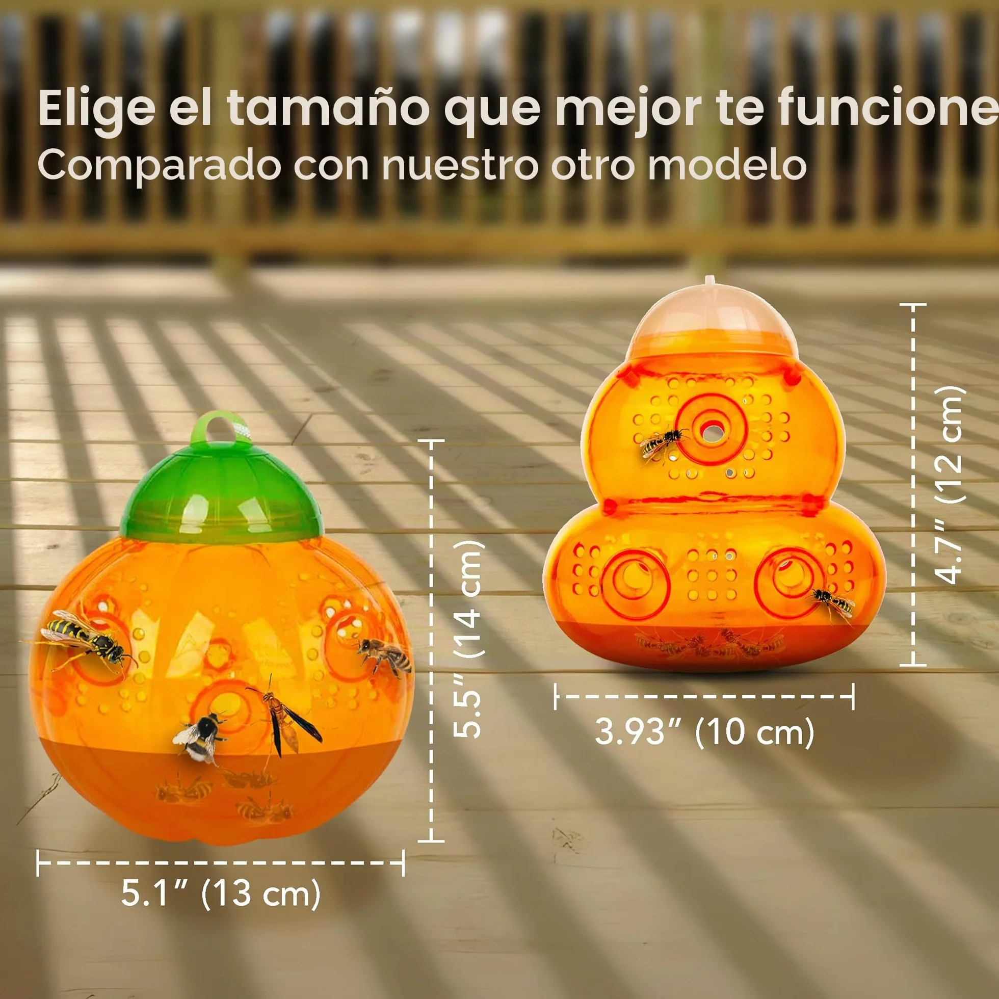 ASPECTEK Trampa para Avispas Trampa para Avispón, Abeja y Avispa Abejorro. 2 Unidades (Trampa de Abeja)