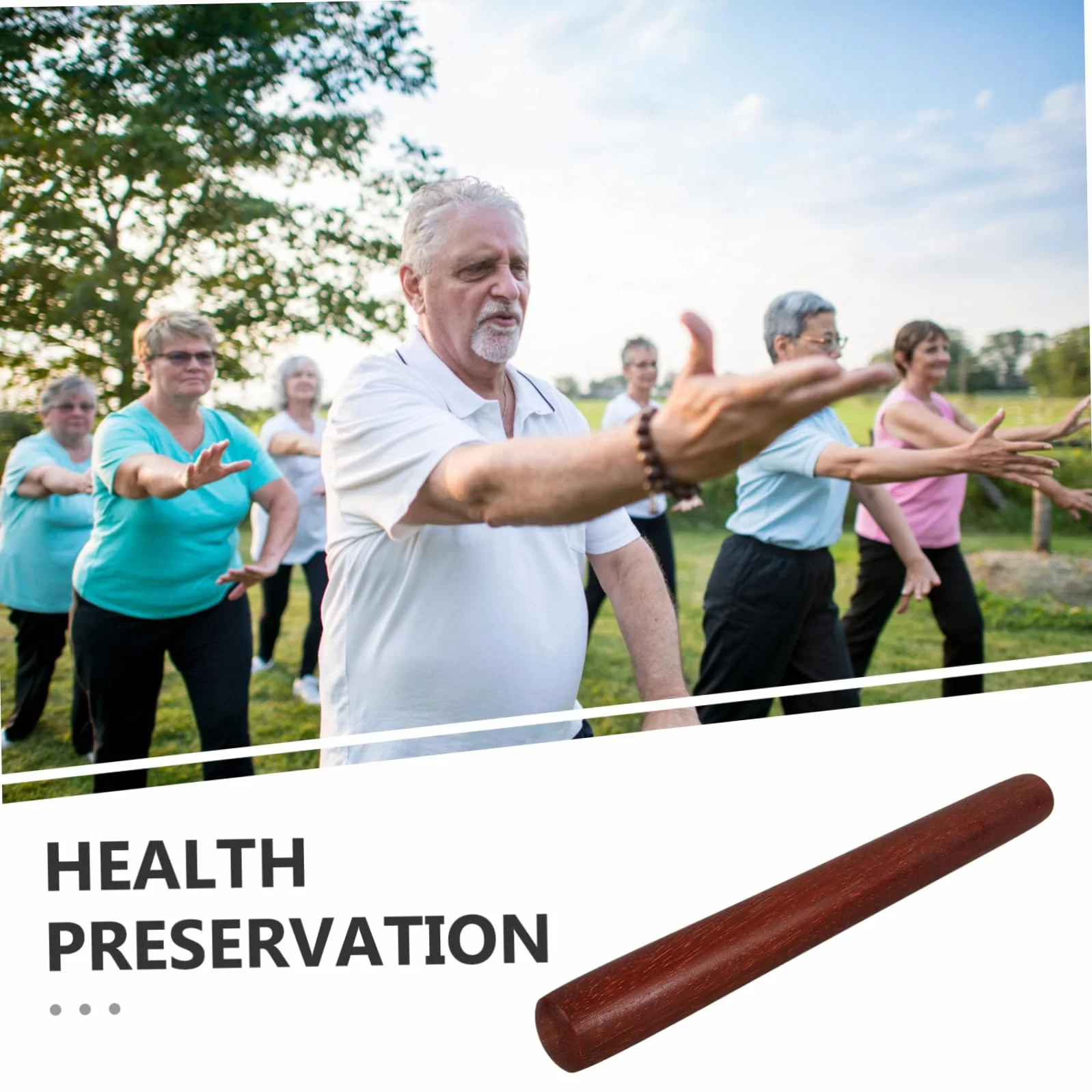 Yardwe Regla de Tai Chi Portátil de Madera, Palo de Kungfu para Práctica de Artes Marciales