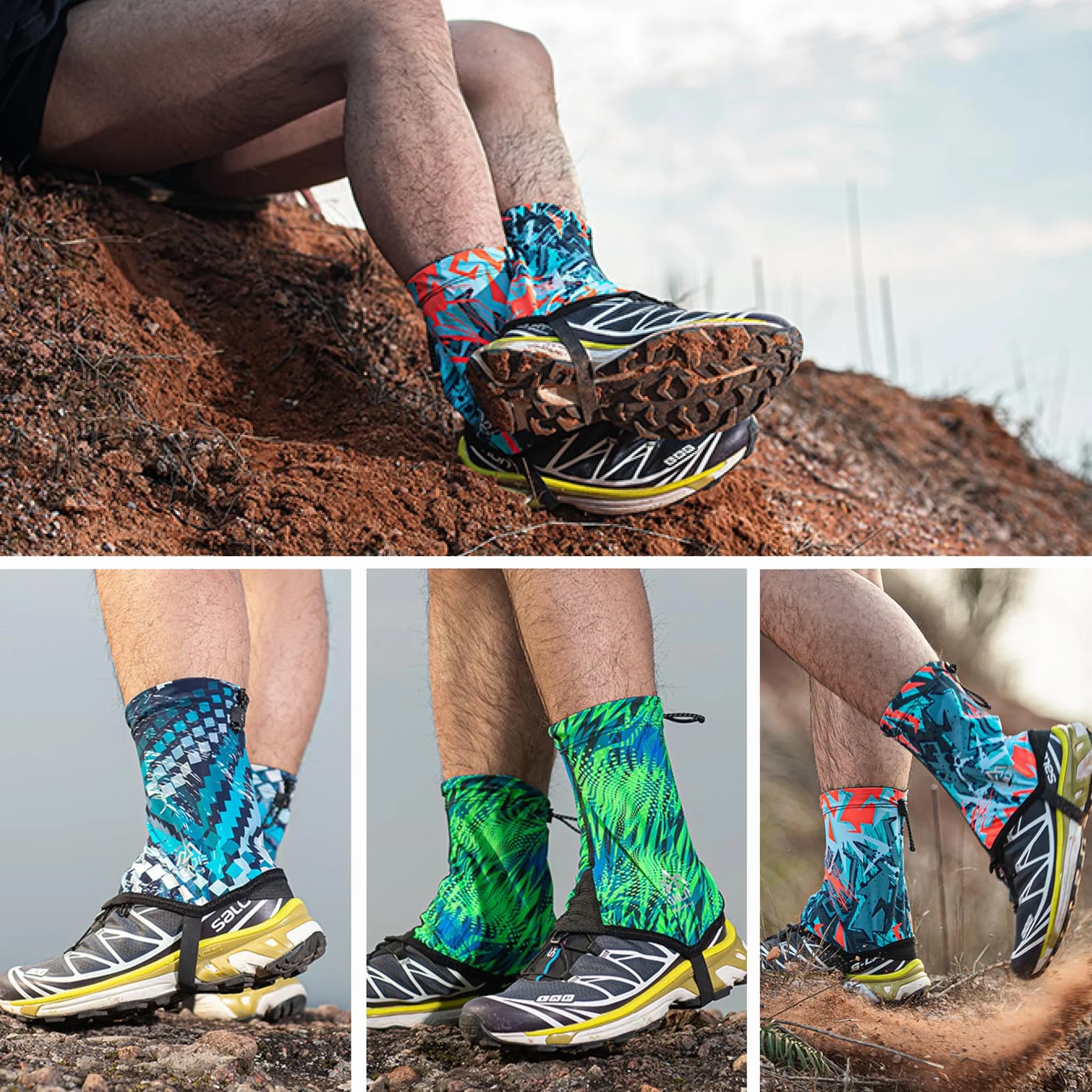 Azarxis Polainas de Senderismo Impermeable Gaiters a Prueba de Nieve Protección para Caza Esquí Escalada