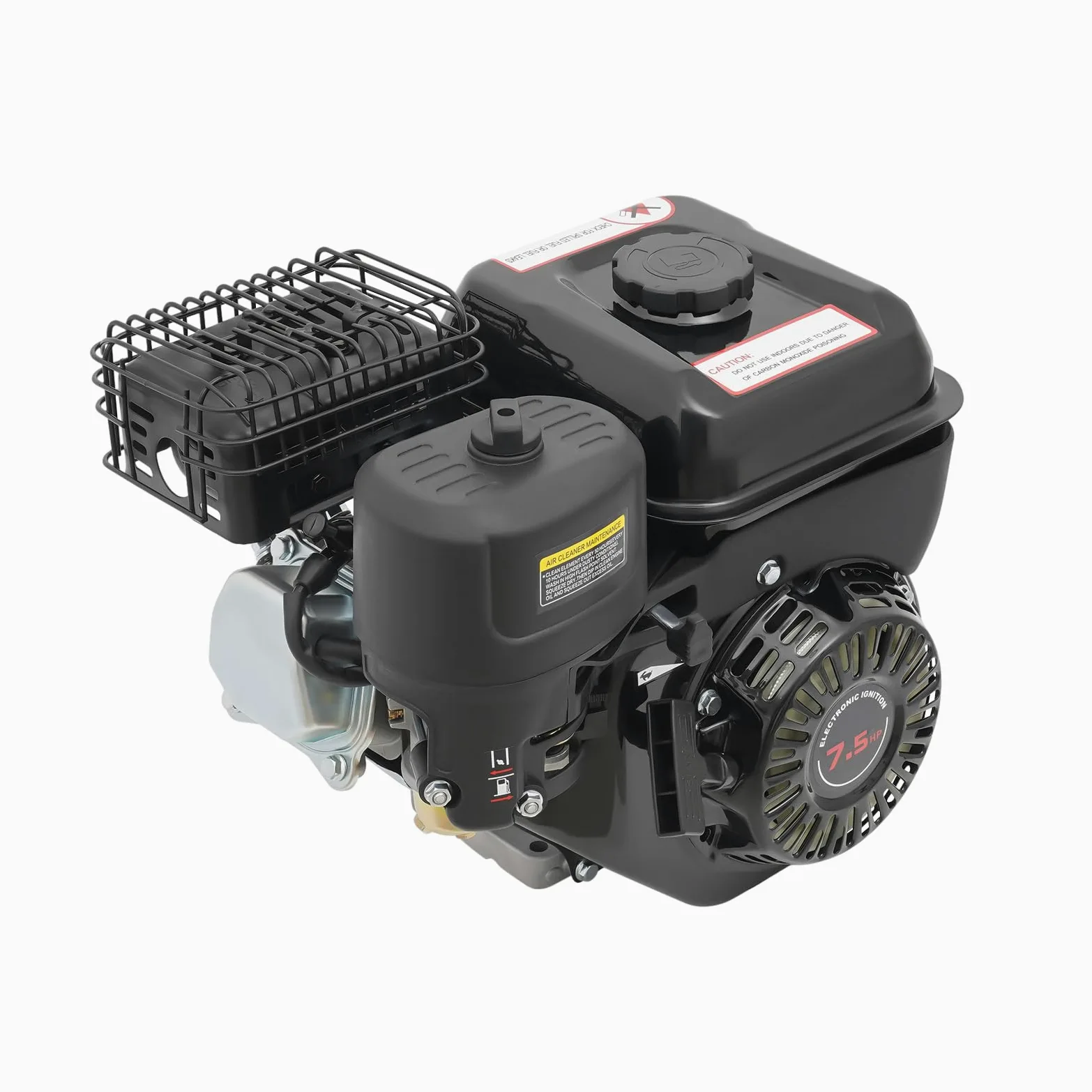 Motor de gasolina de 7,5 CV de 4 tiempos, 212 ccm, motor de cartas, motor eléctrico, arranque por cable, motor industrial, motor de accionamiento para generadores Go Kart, microtillers máquinas de