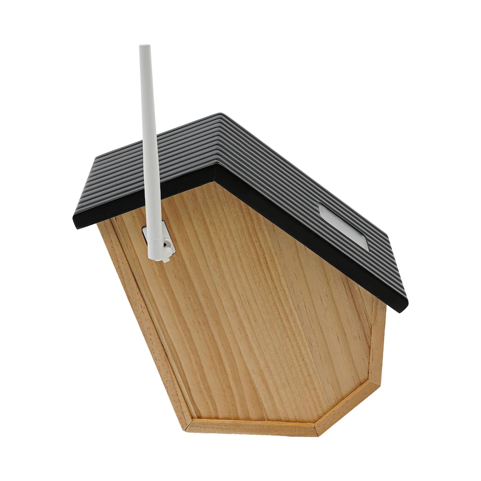 Casa de pájaros inteligente de madera, A/B/C con energía solar, nido para pájaros con detección de IA, casa de pájaros inteligente con cámara ángulo de cámara dinámico de 45° para pájaros de jardín