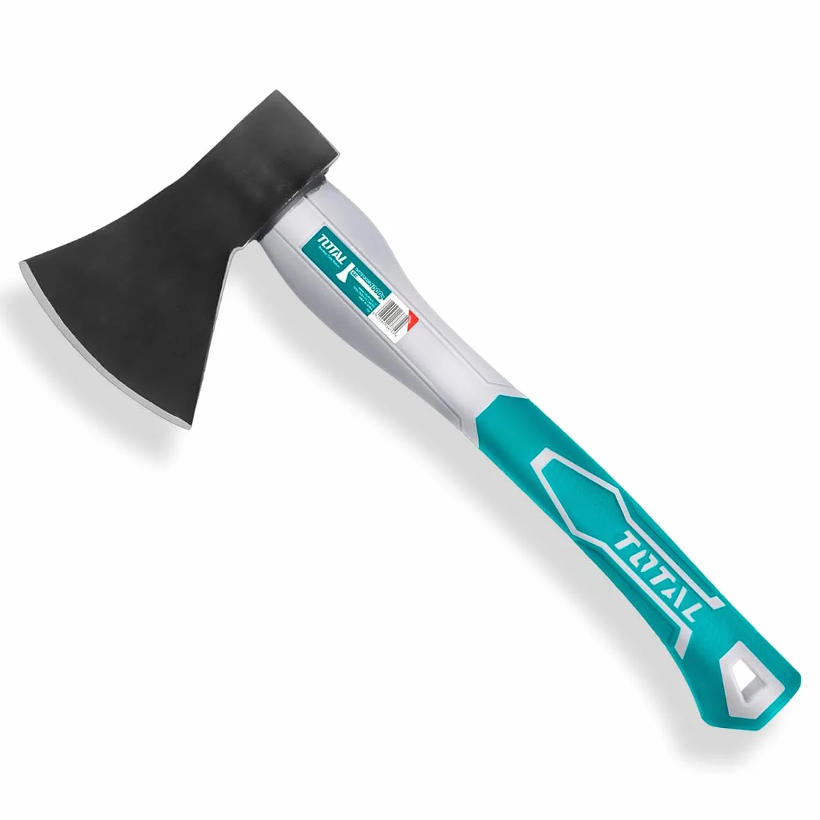 TOTAL - Hacha para leña - Acero al Carbono - Mango Bimaterial y Ergonómico - para tareas de Bricolaje, Camping y Jardinería - Peso: 1000 g