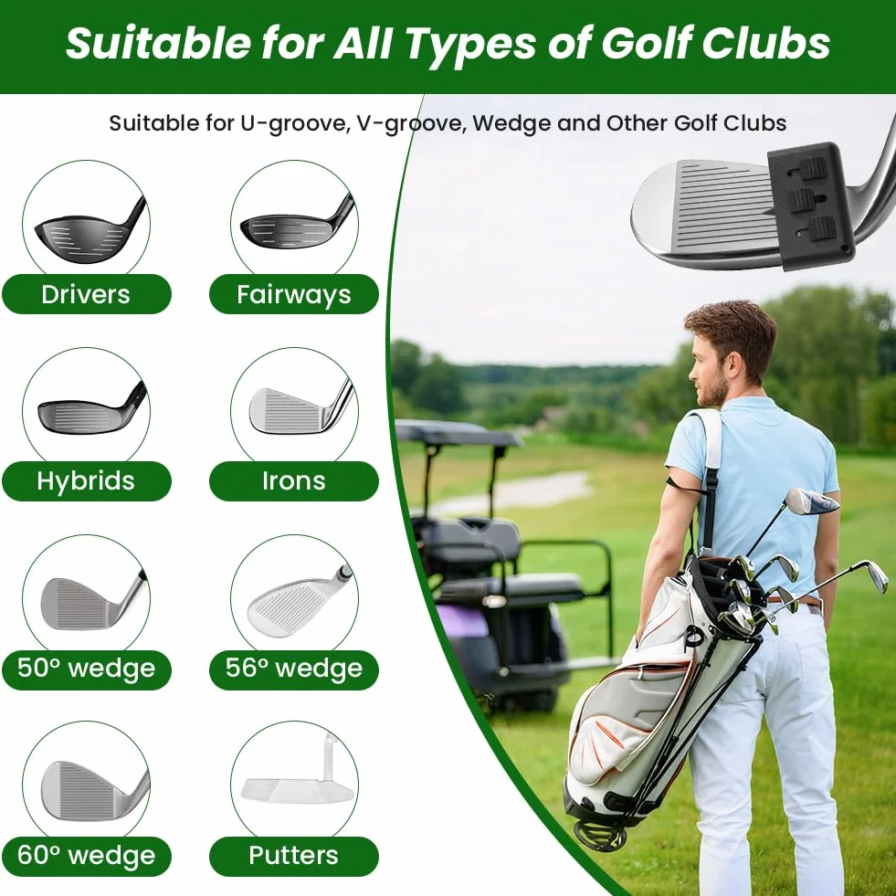 flintronic Accesorios de Golf, Limpiador Cepillo de Palos Toalla, Kit de Limpieza