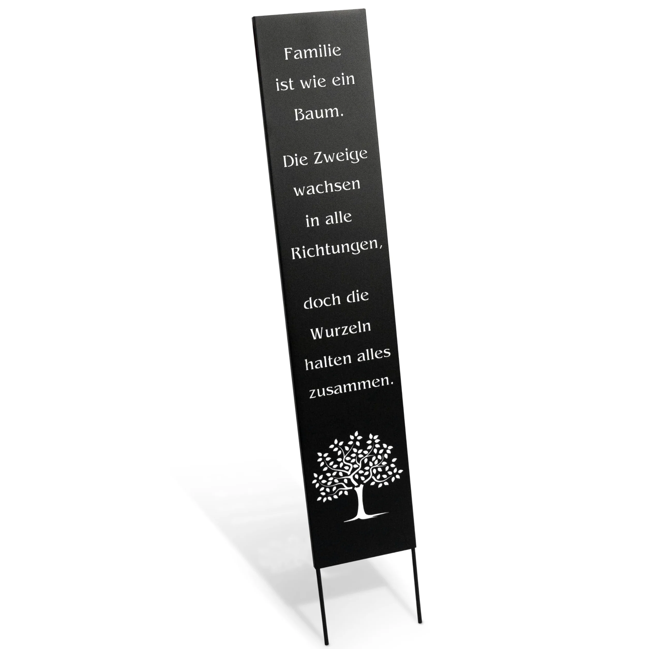 Rostikal Cartel de 100 cm para jardín, metal, decoración de jardín, color negro
