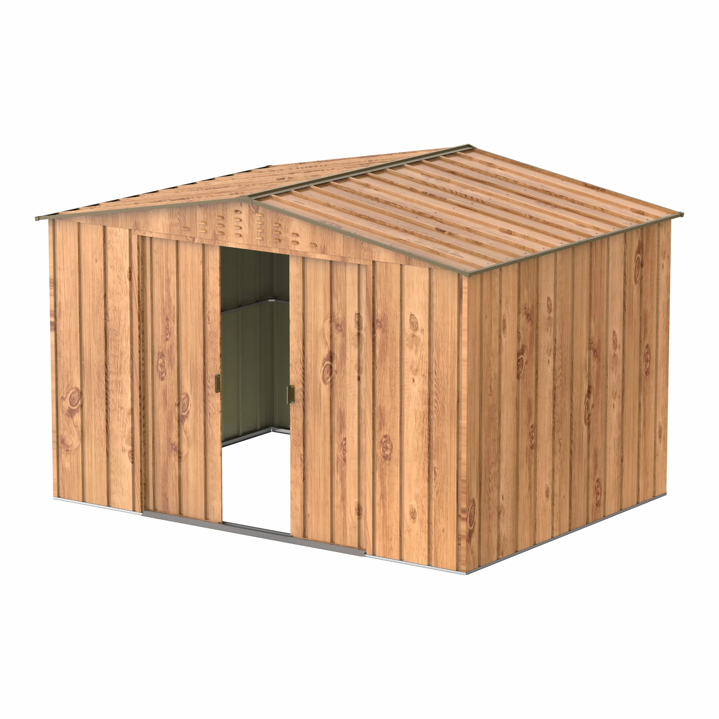 Duramax - caseta cobertizo jardín - TOP HERCULES 10x8 - Metal - color imitación madera