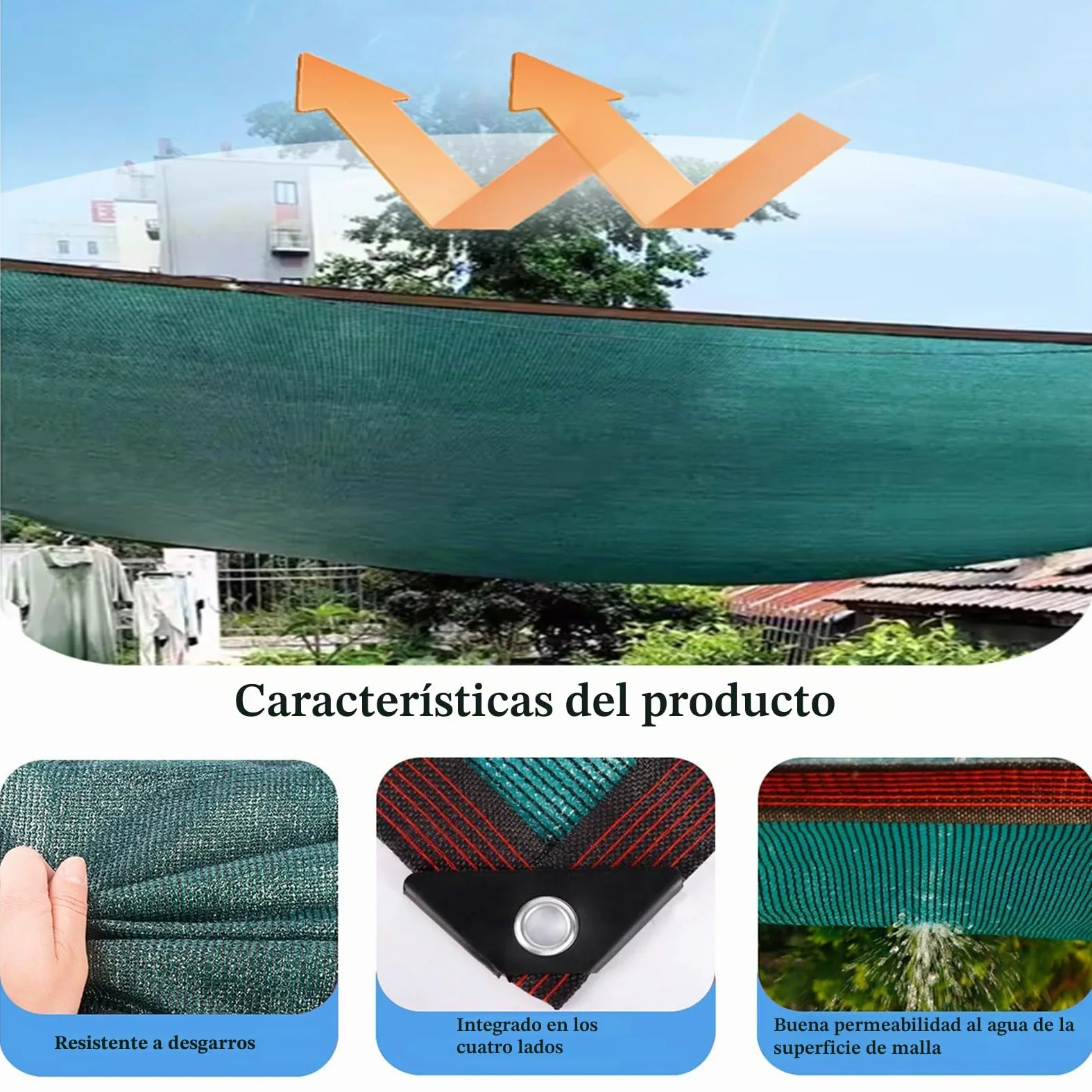 Red de Sombra Exterior HDPE Protección UV 5x6m Verde Toldo Vela de Protección Solar Malla Sombra - Malla bloqueadora de luz y Aislante del Calor para Invernadero/Jardín/Patio Césped