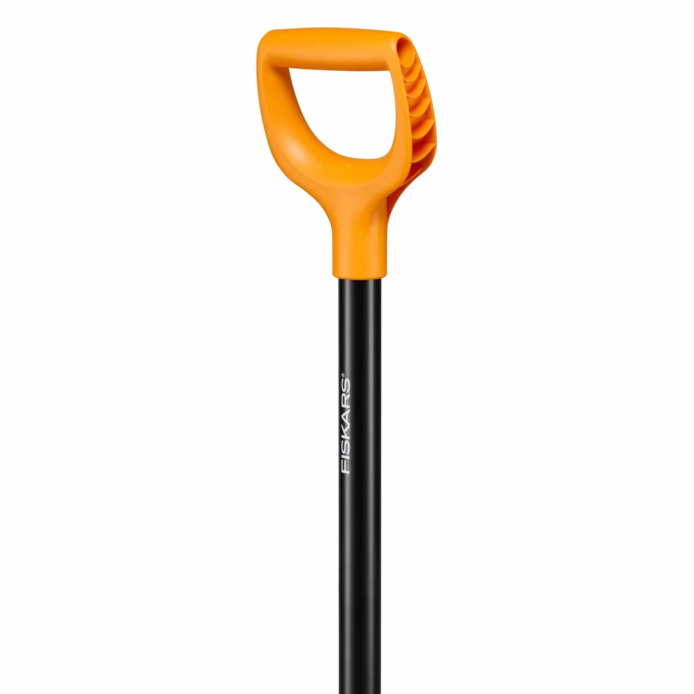 Fiskars Horca para compostar con 4 púas, Longitud: 126 cm, Púas de acero de calidad/Mango de plástico reforzado con fibra de vidrio, Negro/Naranja, Solid, 1070674