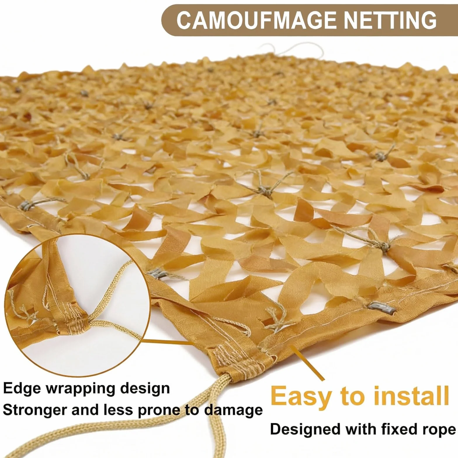 Red de Camuflaje Militar Reforzada Anti-UV Protección Solar Vela de Sombreado Terraza Pergola Jardín Caza Airsoft