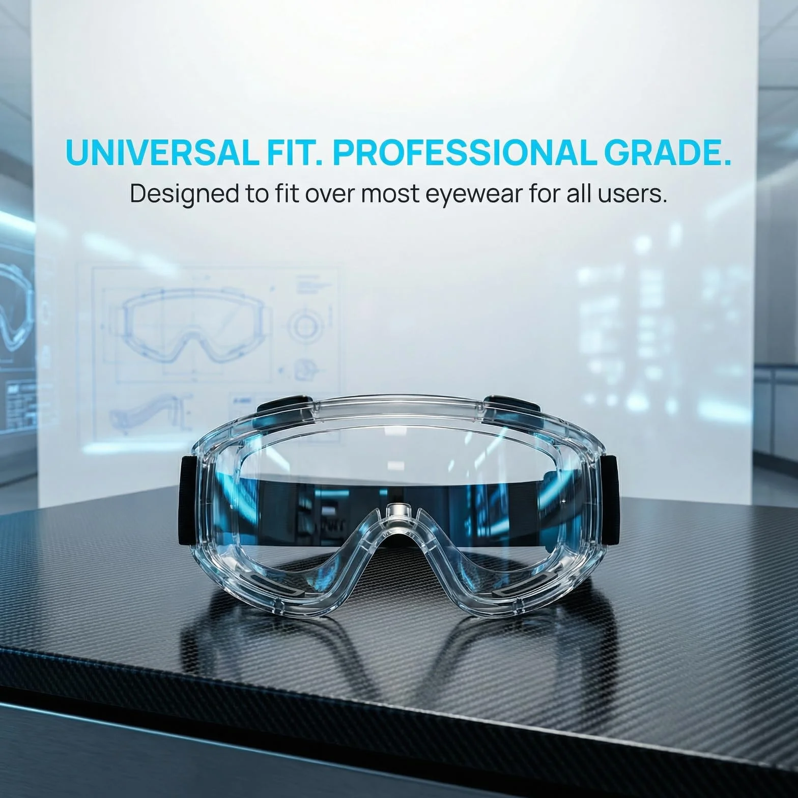 Gafas de Seguridad Ajustables Unisex para Motocross Bicicleta Patinaje Obras Laboratorios