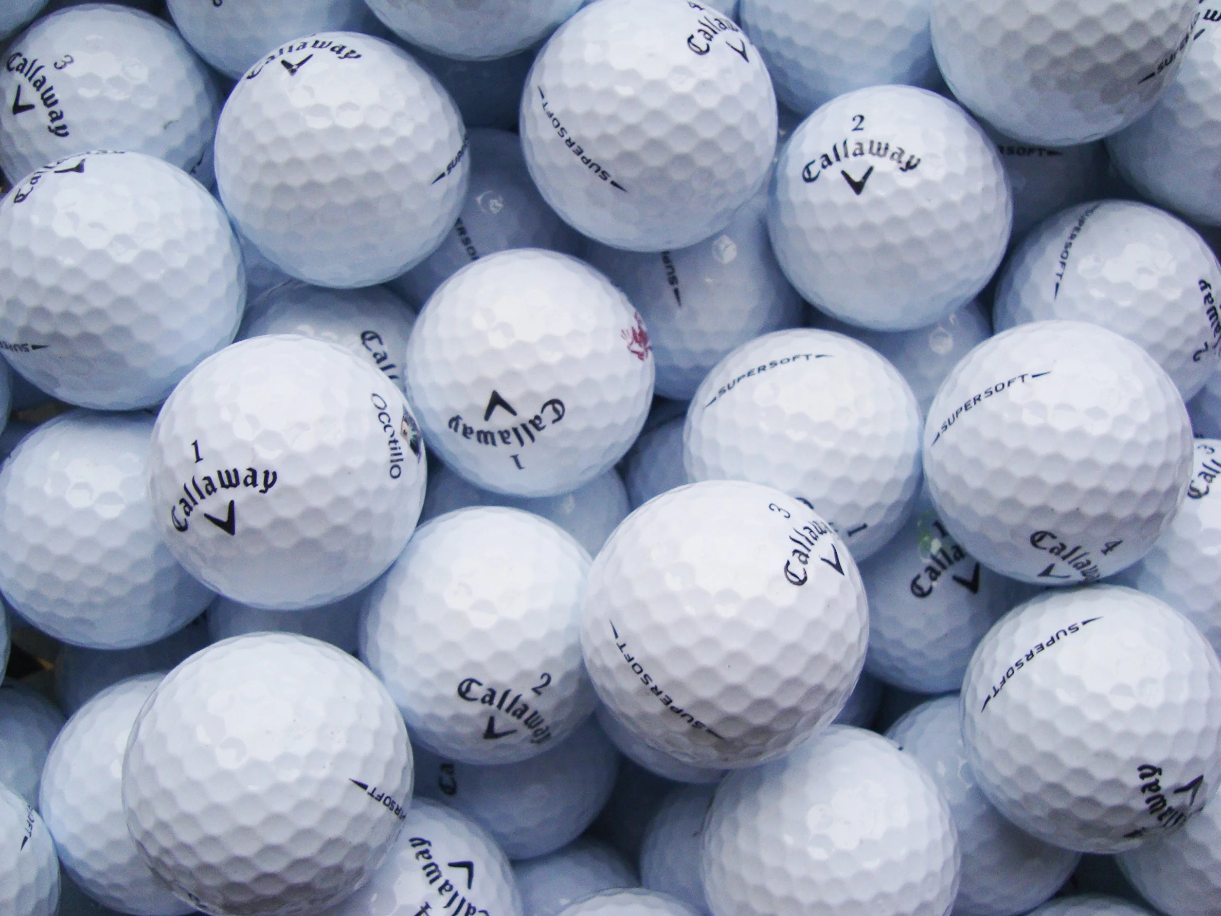 CALLAWAY SUPERSOFT PELOTAS DE GOLF RECUPERADAS AAAA AAA PEARL A GRADE