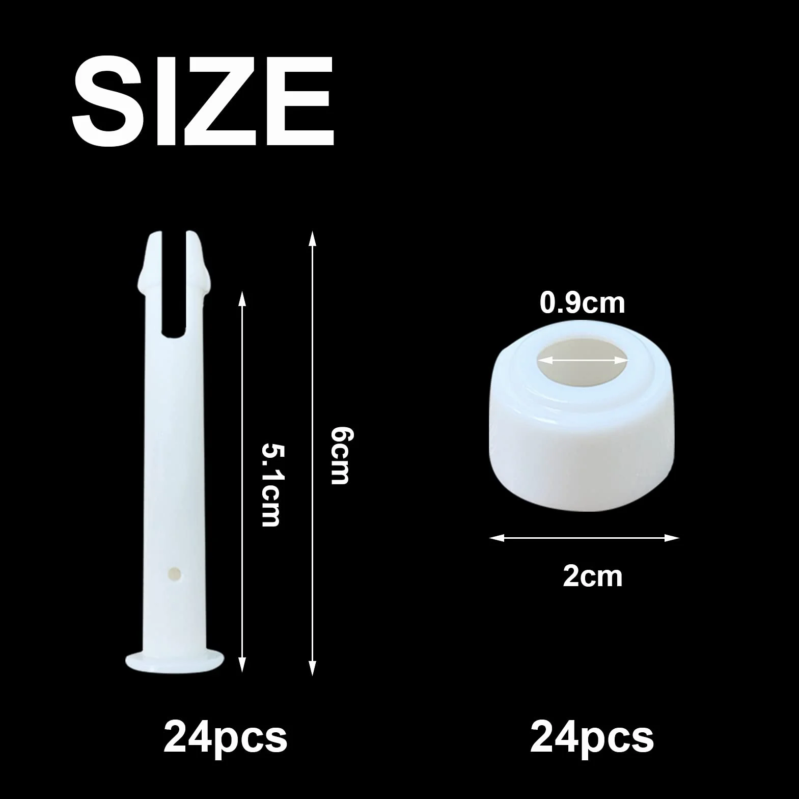 12pcs Pasador de Pasador de Repuesto para Piscina,Piezas de Repuesto para Marco de Piscina,Intex Piezas,Repuesto de Piscina de Plastico,Piscinas Intex Redondas,Repuesto para Piscina (24pcs)