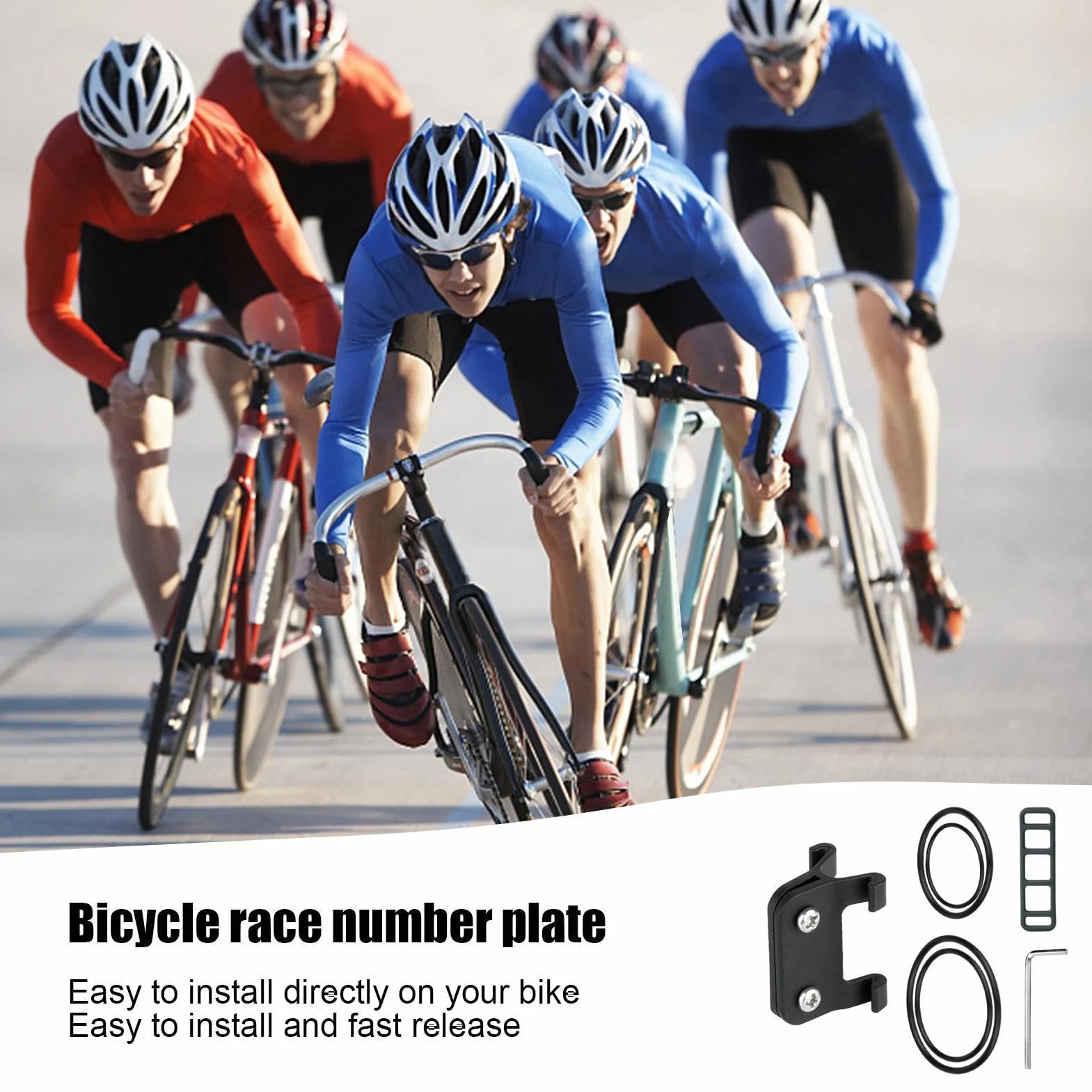 Soporte Dorsales Competición PVC Portanúmeros BTT Placa Bicicleta Montaña Carretera Plegables Accesorios Ciclismo