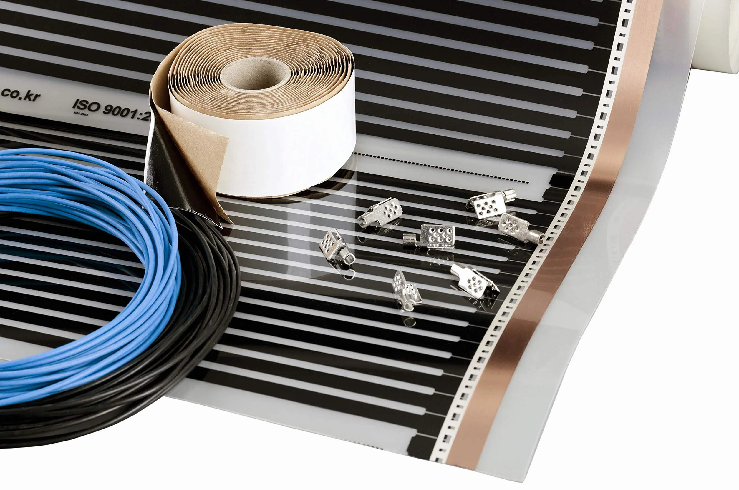 Kit de lámina calefactora Heating Floor 150-220W/m², 230V, Calefacción de suelo, techo, pared | Film radiante | (25m², 220W/m², ancho 80cm)