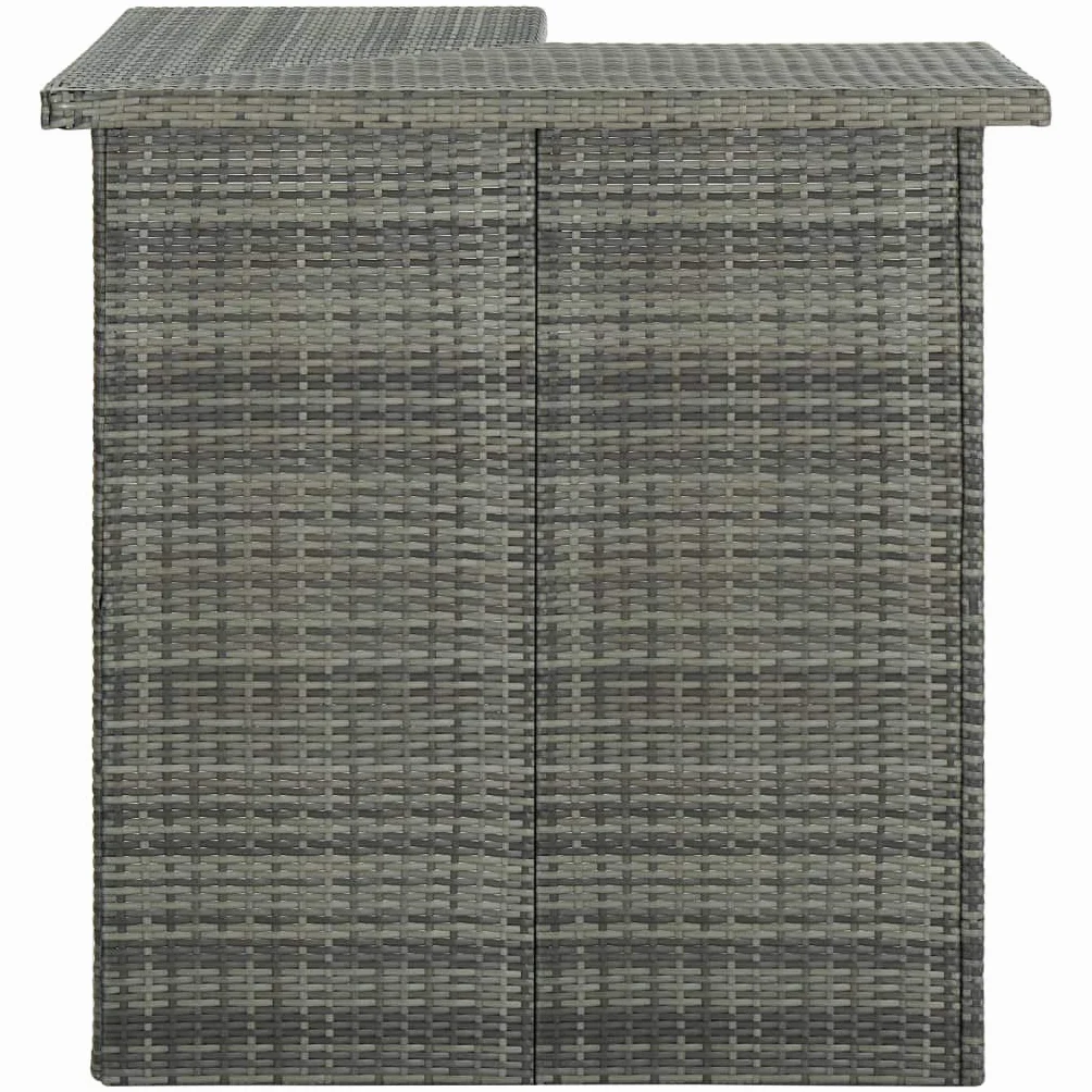 vidaXL Set de Bar para Jardín 8 Piezas y Cojines Asiento Silla Mesa Patio Terraza Barra Bistró Muebles Mobiliario Ratán Sintético Gris