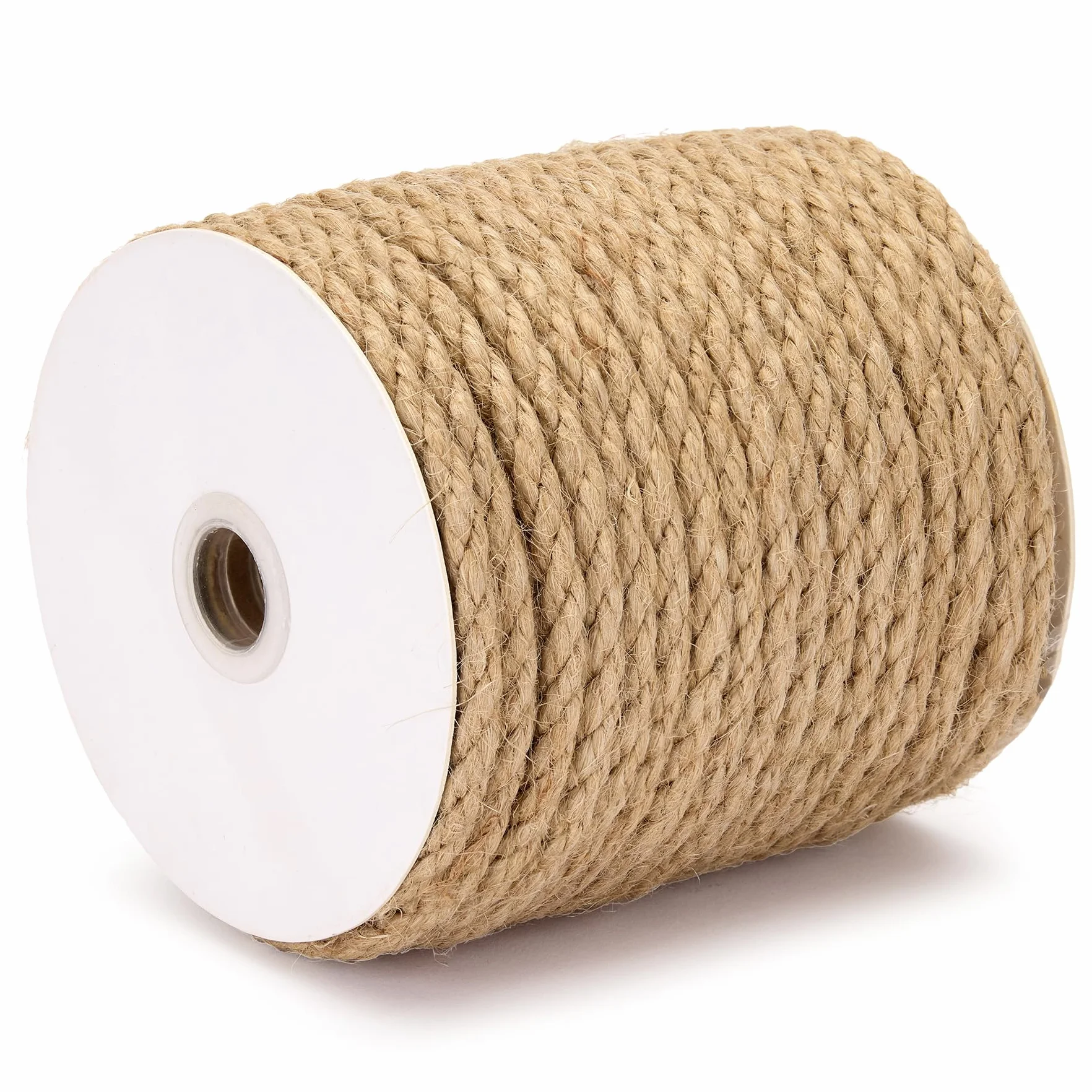 Cuerda de Yute Natural tosada 6 mm de Longitud 30 m, Cuerda para Manualidades, jardinería, decoración y artesanía