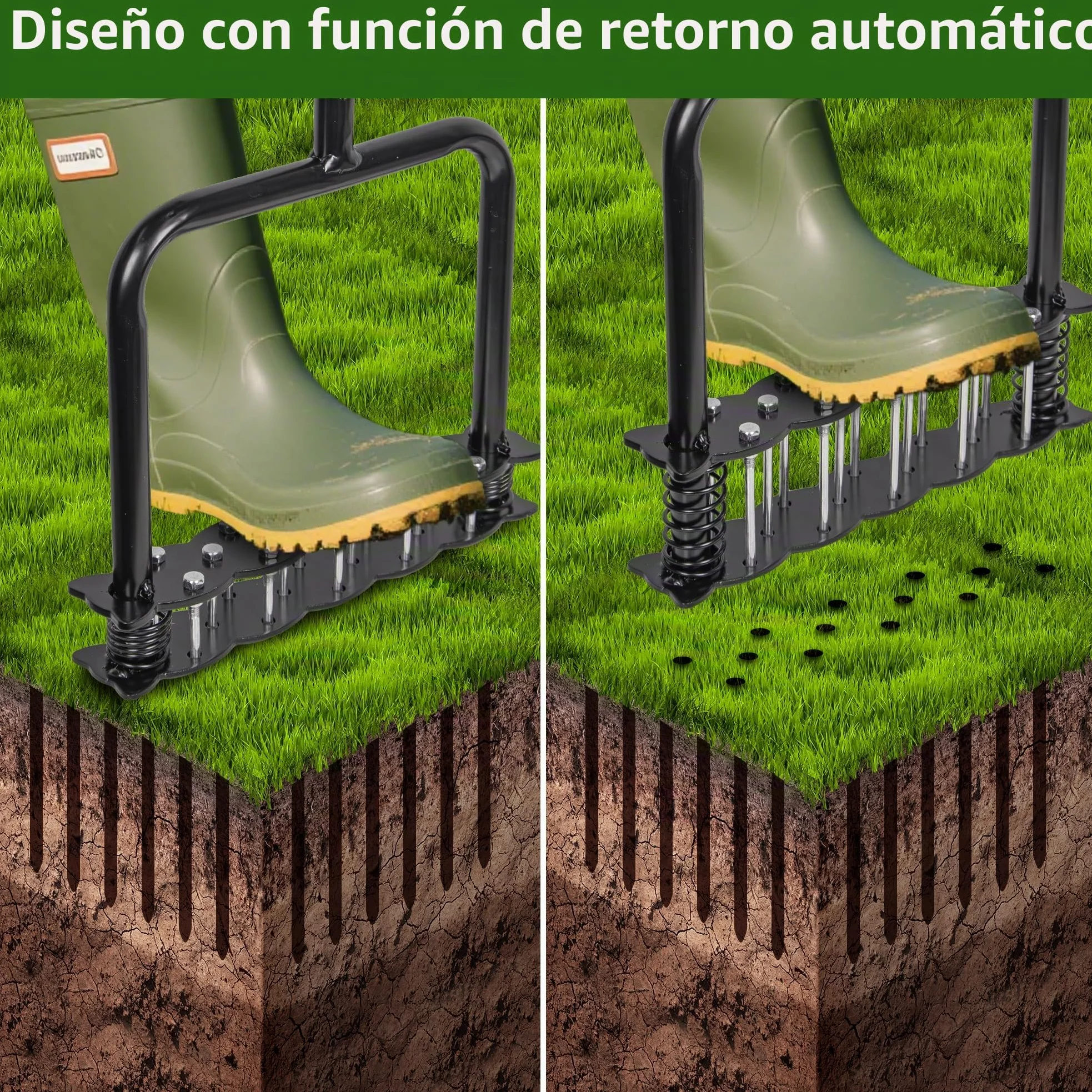 Deecam Aireador Cesped, herramienta de jardín para airear terrazas y patio
