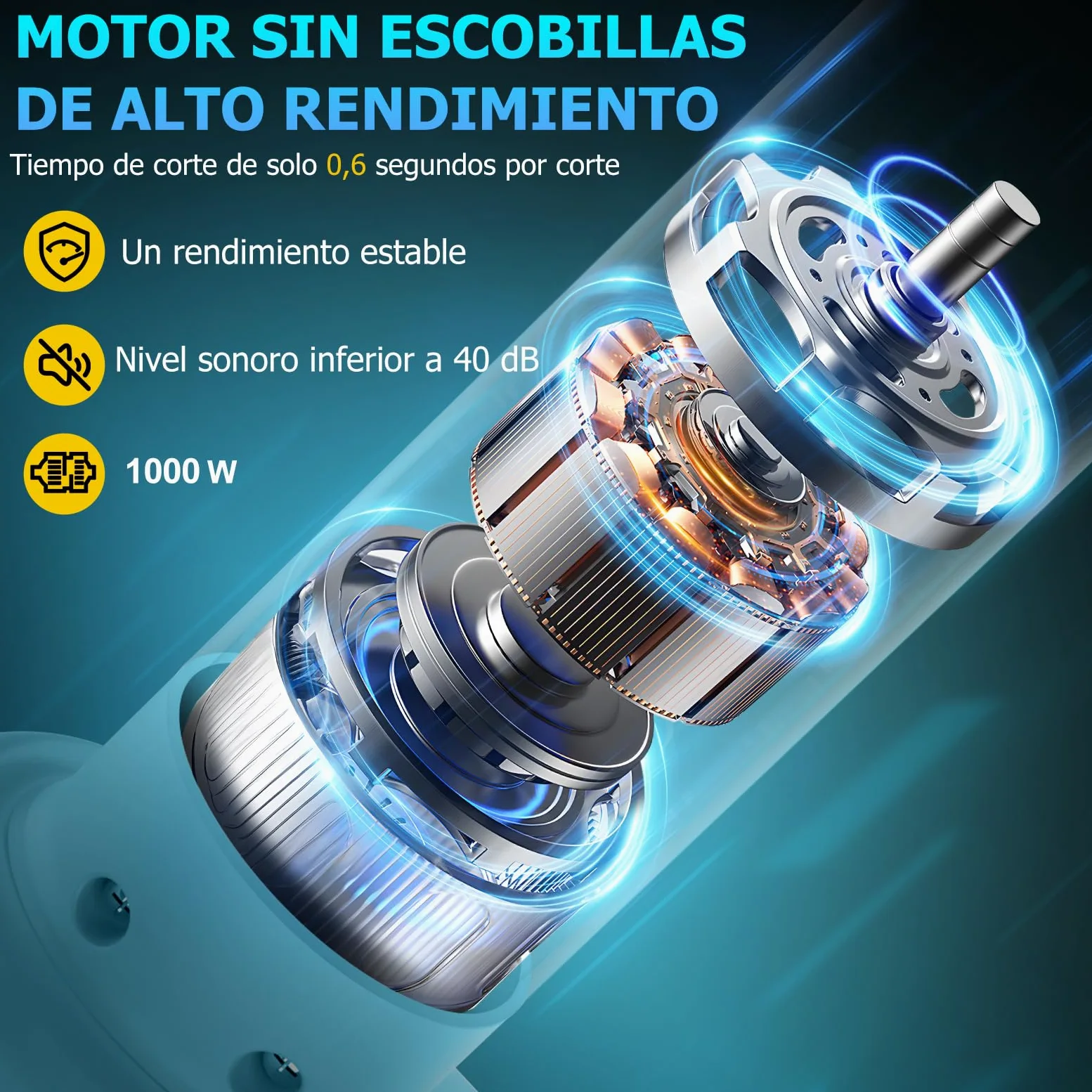 Tijeras de Podar Electricas,33mm 21V Potentes Tijeras de Podar con 2 x 2000mAh Baterías,1000W Larga Duración,Silenciosa,Podadoras Profesionales sin Escobillas para Jardinería,árboles Frutales,Viñedos