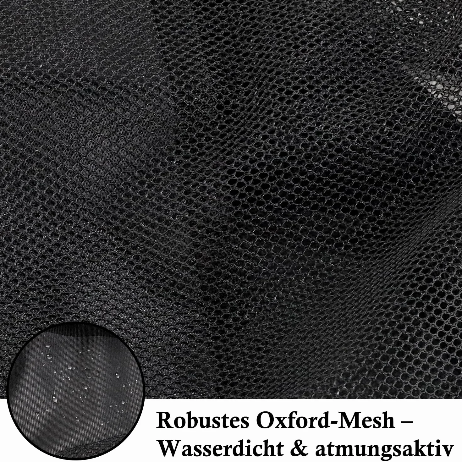 Mochila de Malla de Baloncesto 2 en 1 con Bolsa de Fútbol - Impermeable Tela Oxford Negro