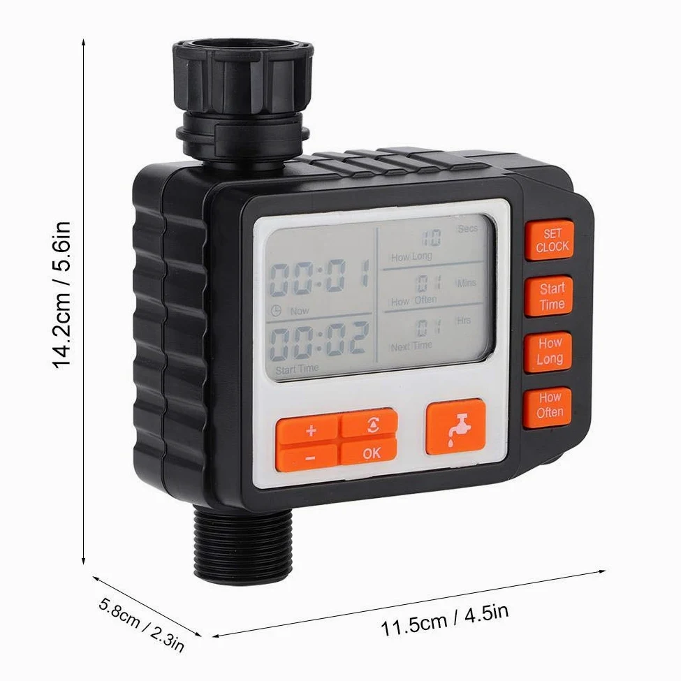 Temporizador de riego, Pantalla LCD Temporizador de riego Controlador de riego automático para jardinería doméstica, producción agrícola, jardinería y producción hortícola