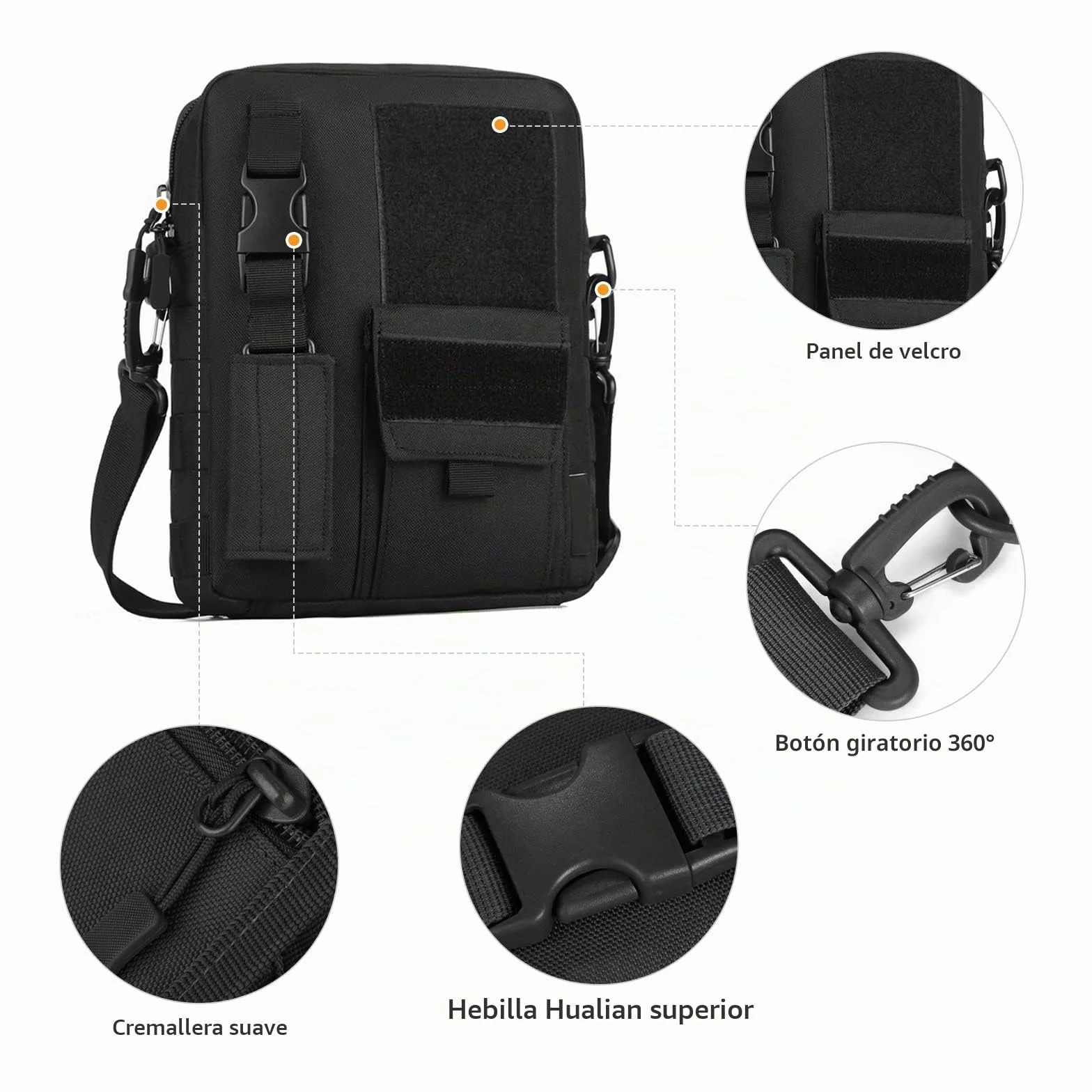 Huntvp Táctical Mochila de Bandolera Impermeable para Senderismo Ciclismo Caza