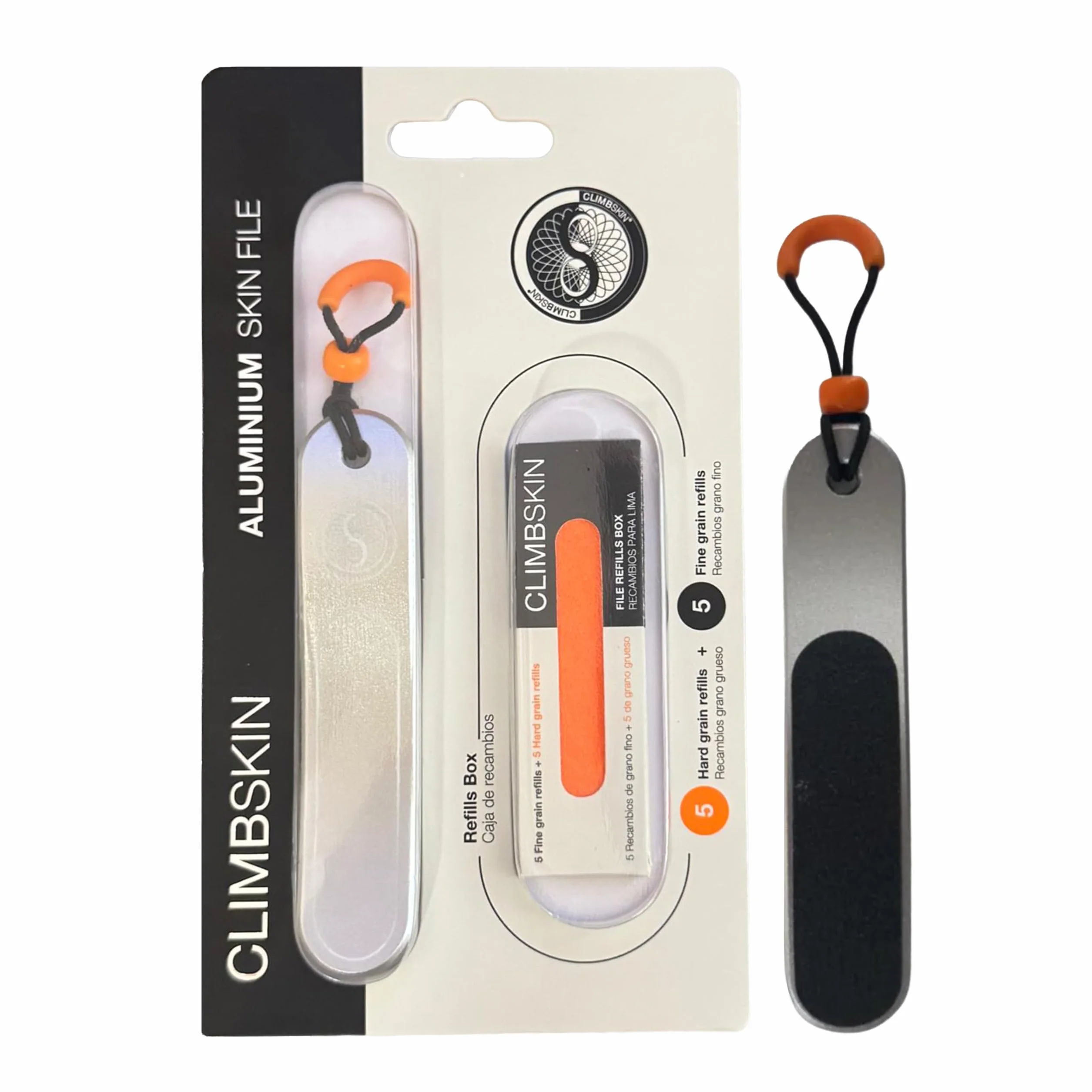 Lima de Aluminio Profesional Climbskin con 10 Recambios Ergonómica para Callos y Durezas