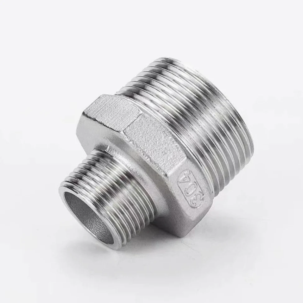 1/8", 1/4", 3/8", 3/4", 1", 1-1/4", 2", Roscaho Bspp, Reductor de Tubería de Acero Inoxidable 304, Conector de Boquilla Hexagonal, Dn8-Dn50/ Color/Dn50*Dn40