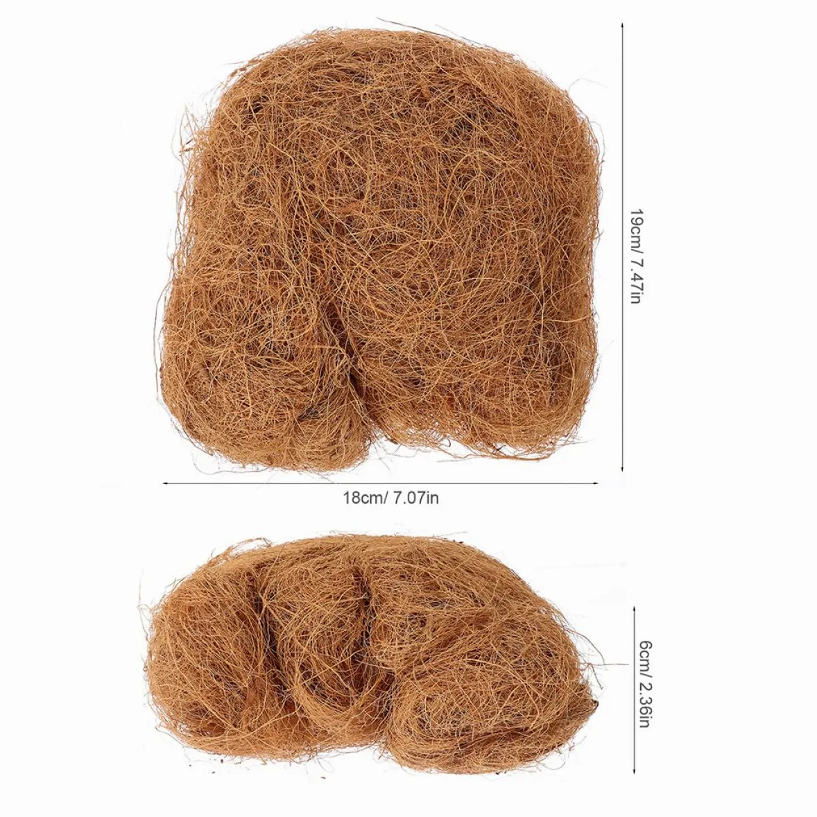 Fibra Natural para Macetas 3 Bolsas 300g 100g Cada Una Revestimiento Orgánico para Plantas y Hortalizas Alta Aireación y Retención de Humedad Cubierta Transpirable para