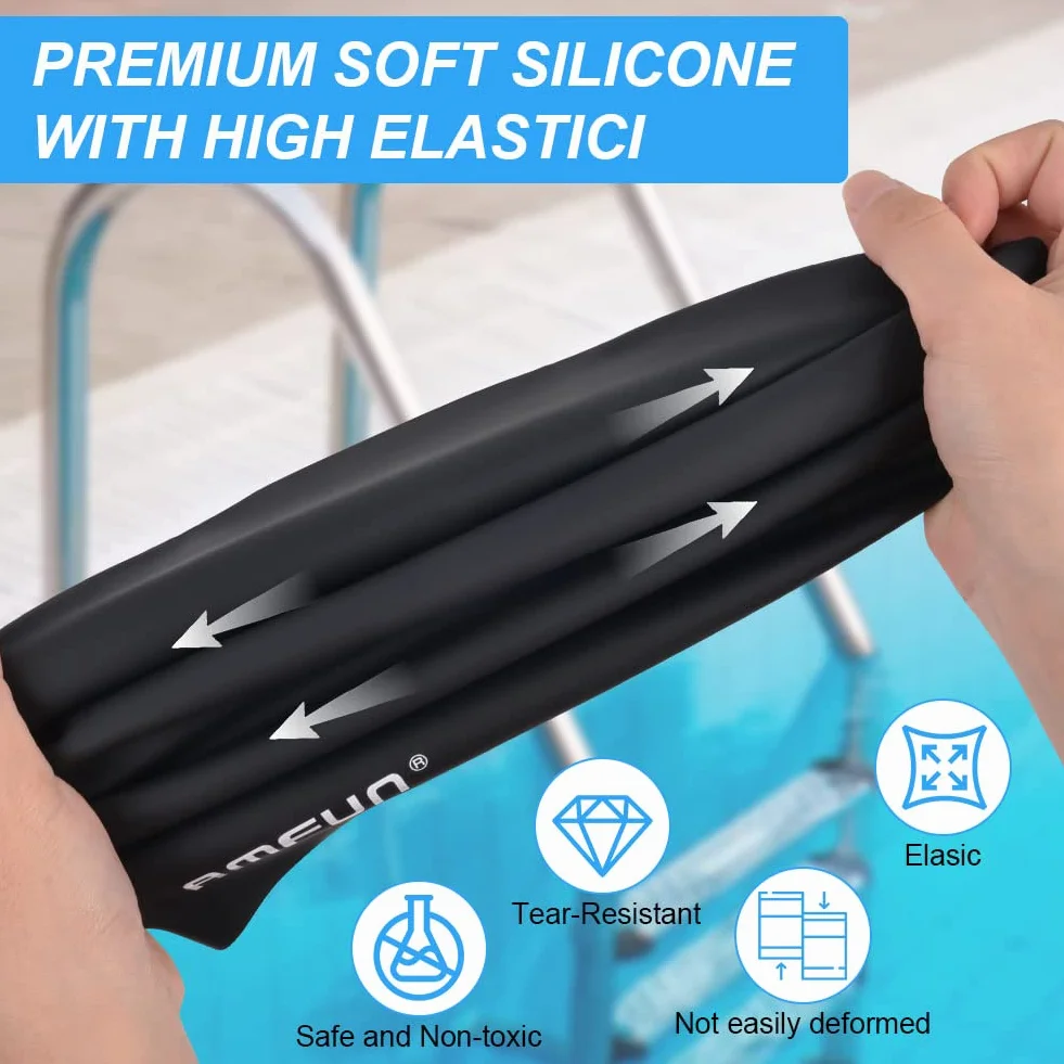 Gorro Piscina Impermeable Adultos Natación Silicona Extra Grande Mujer Hombre Pelo Largo Dreadlocks