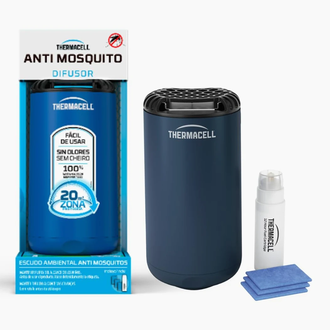 Thermacell Difusor Antimosquitos para Exteriores – Protección 20 m², Sin DEET, Navy