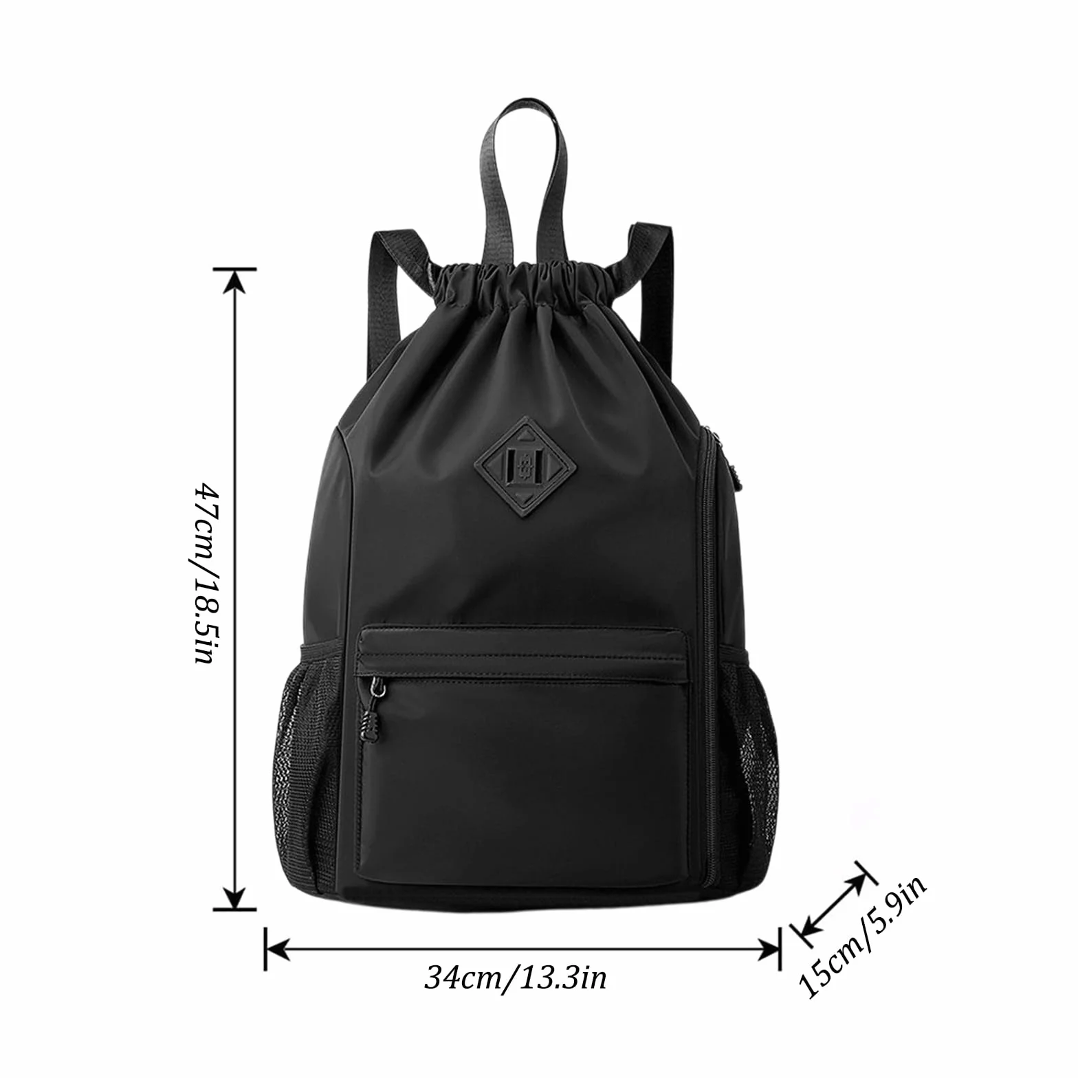 Mochila de cuerda resistente al agua con compartimento para zapatos, gran capacidad, bolsa deportiva