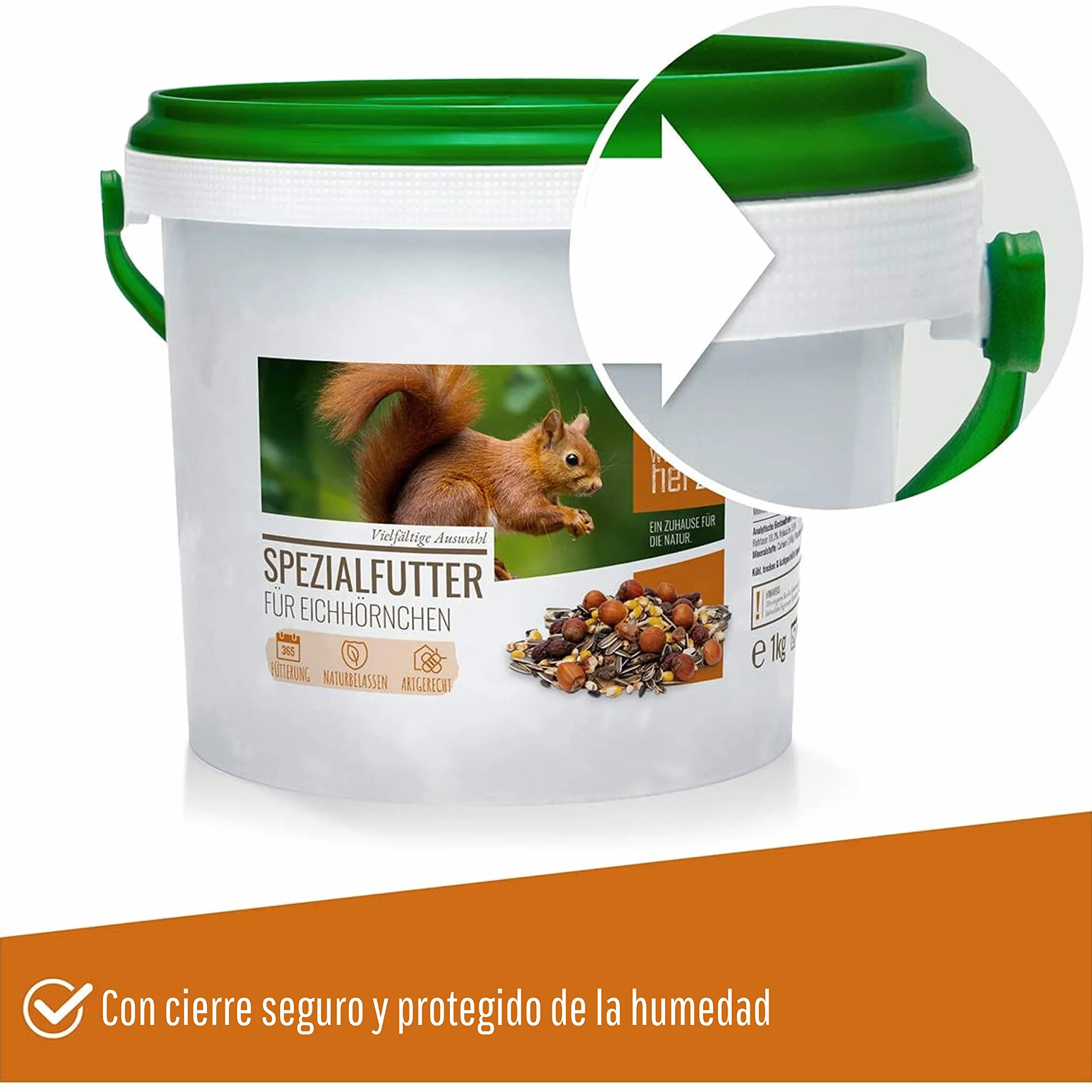 wildtier herz I Alimentación para Ardillas 2kg I Comida de Ardillas para Alimentos - Alimento para Ardilla