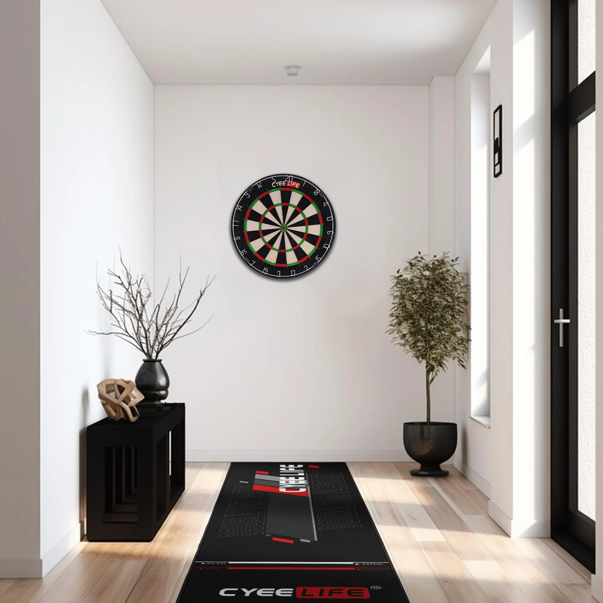 CyeeLife Alfombrilla para dardos negra