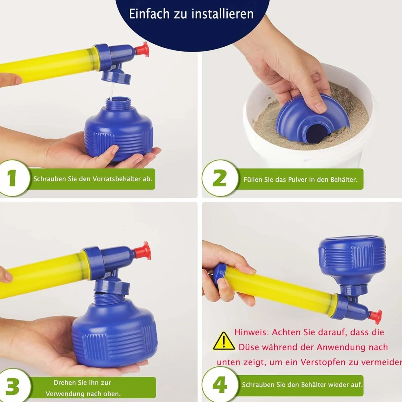 22cm Espolvoreador De Polvo De Diatomeas, Espolvoreador De Tierra De Diatomeas, Aplicador De Tierra De Diatomea Ajustable De De Diatomea, Pulverizador De Polvo Manual DeDiatomea, Para Andamios, Jardin