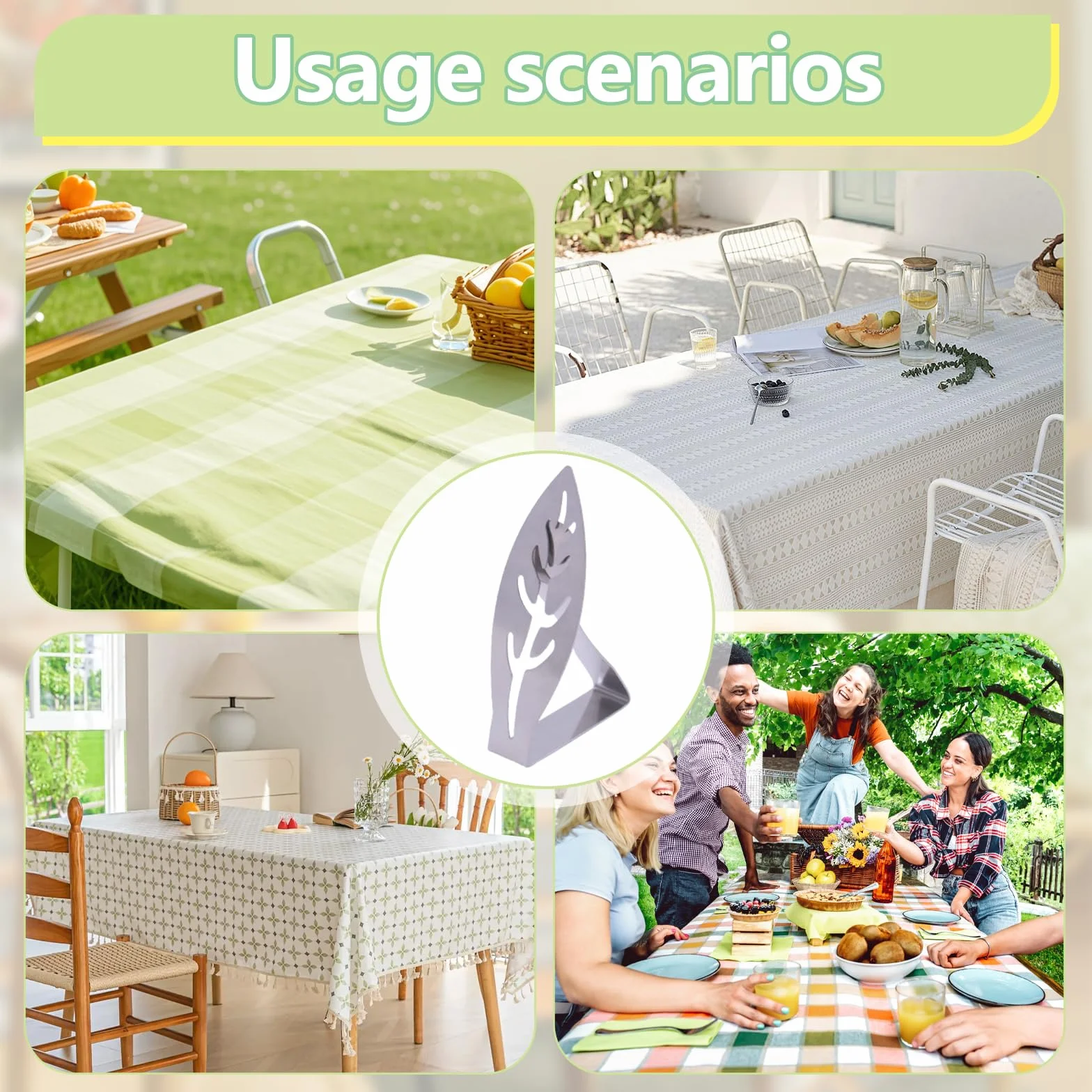 10 Piezas Clips para Mantel Antideslizantes, Pinzas para Mantel de Exterior de Acero Inoxidable, para el Hogar, Fiestas, Picnics, Restaurante, Bodas, Buffets, Cenas