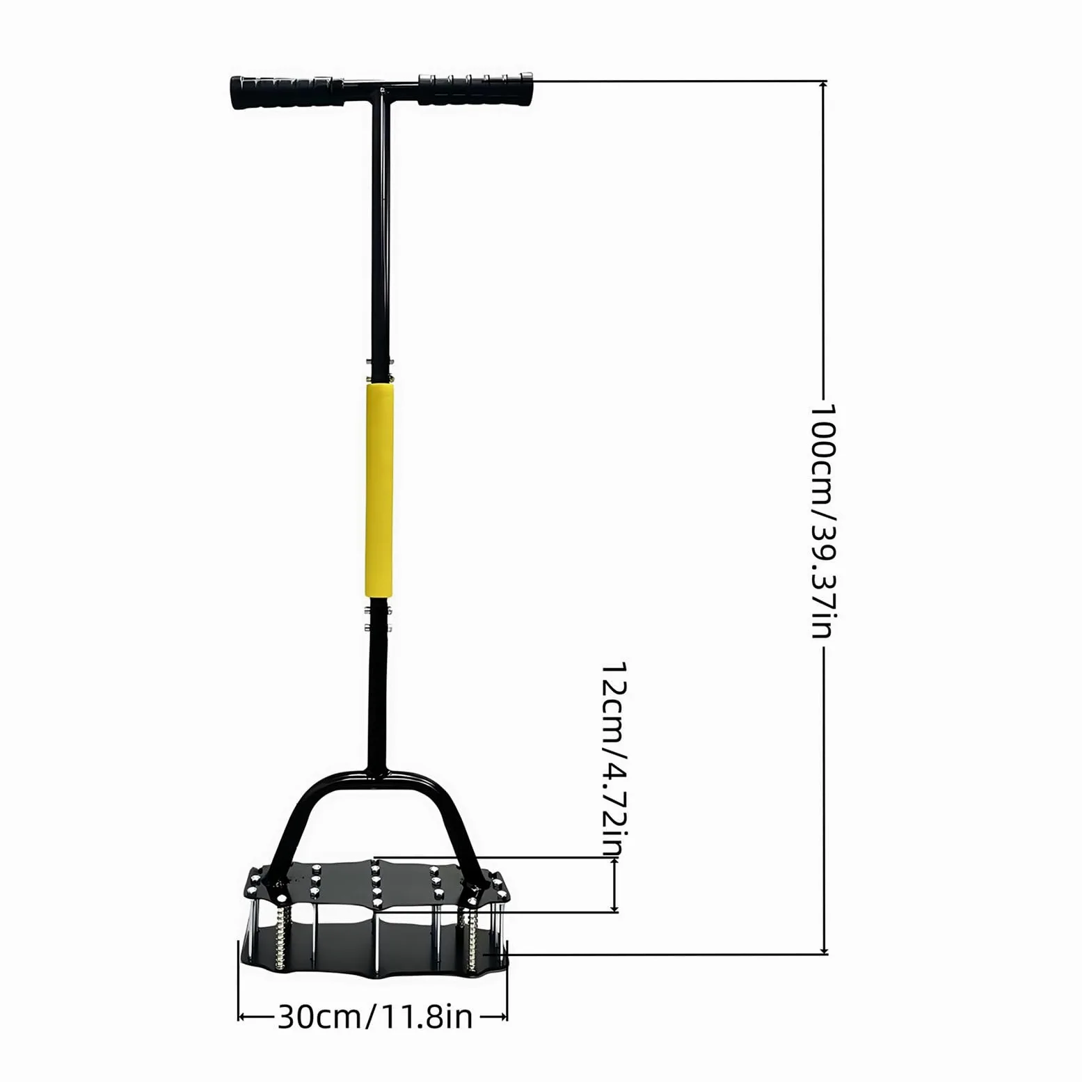 Aireador de Césped Herramienta manual de aireación | Diseño con resorte, aireador para césped con 17 púas de acero Para mantenimiento y aireación del césped