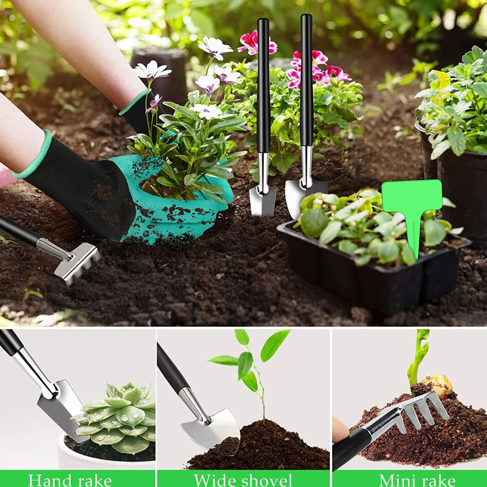 Kit de Herramientas para bonsái de 24 Piezas: Juego Completo de Acero poda, injerto y Cuidado. Ideal para Regalar y para Uso Personal en jardinería (Incluye Estuche)