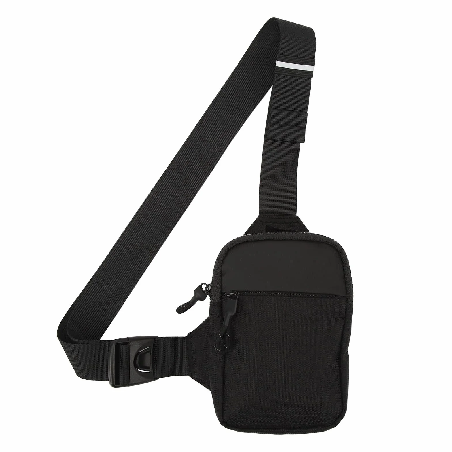 Haofy Bolsa de Deporte en el Pecho, Múltiples Compartimentos, Malla Transpirable, Reflectante, Bandolera para Viajes en Bicicleta